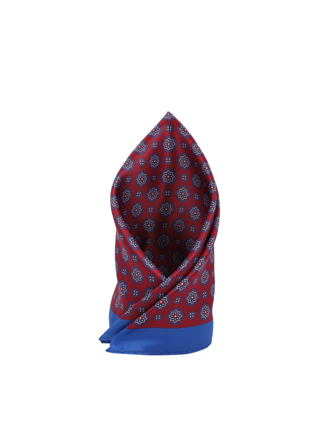 

Van Heusen Men Maroon & Blue Printed Pocket Square