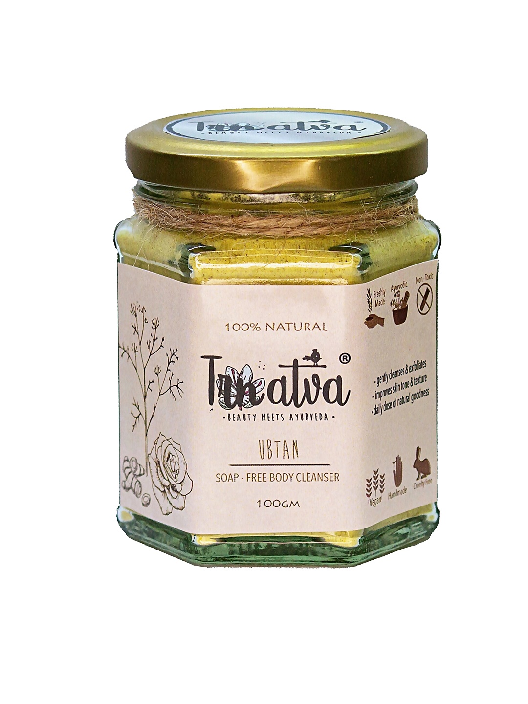 

Trnatva Ubtan Soap Free Body Cleanser 100 g, Yellow