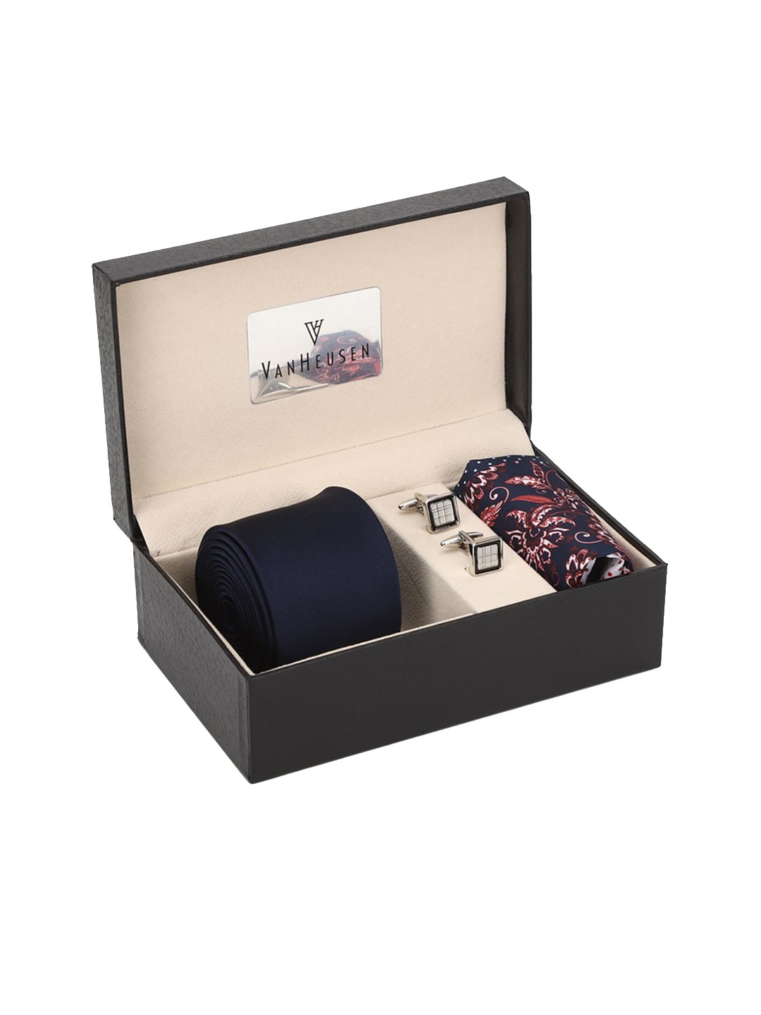 

Van Heusen Men Navy Blue & Red Accessory Gift Set