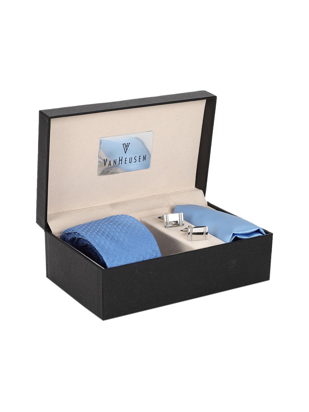 

Van Heusen Men Blue & Silver-Toned Accessory Gift Set