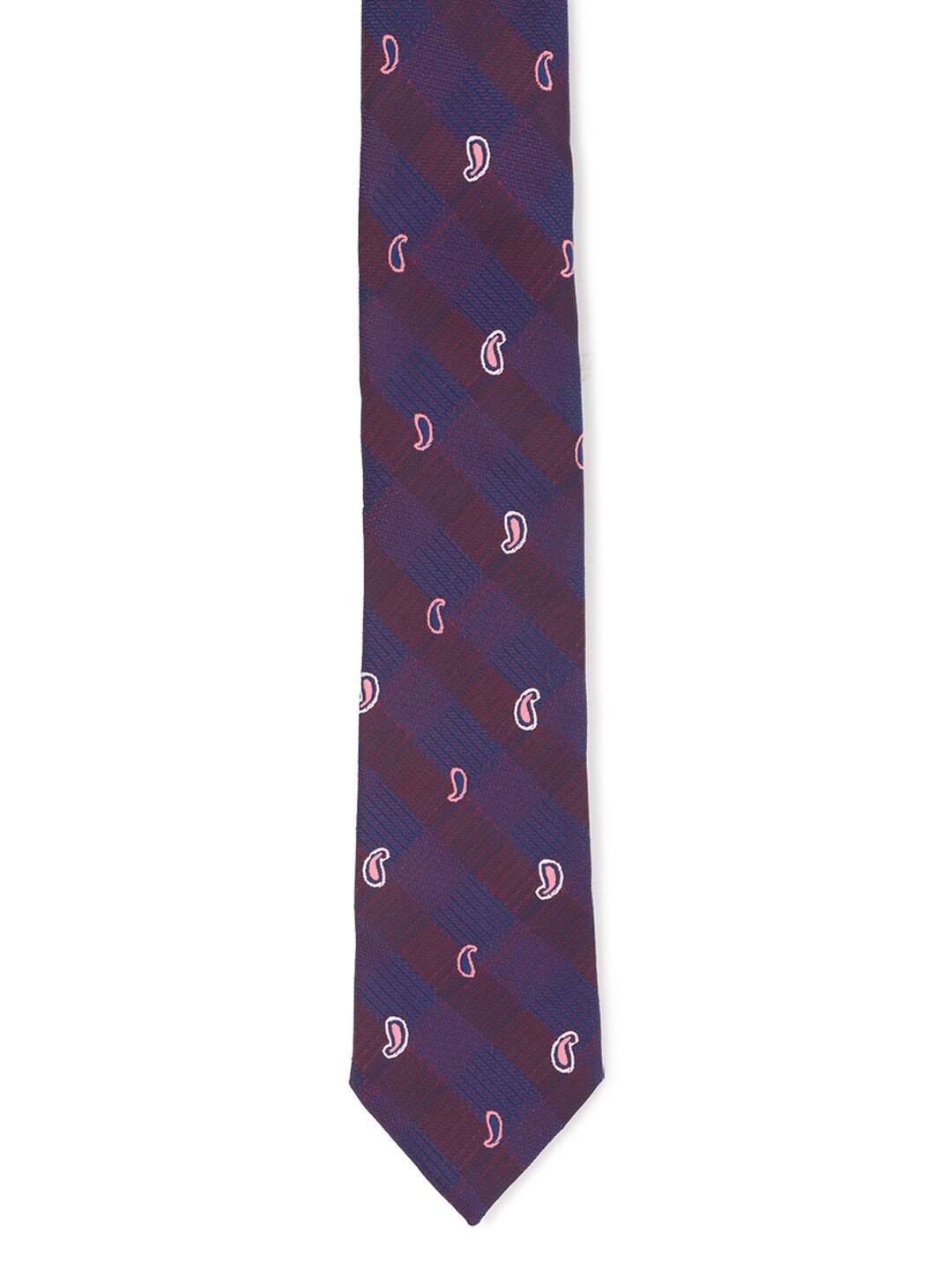 

Van Heusen Men Purple & Maroon Printed Skinny Tie