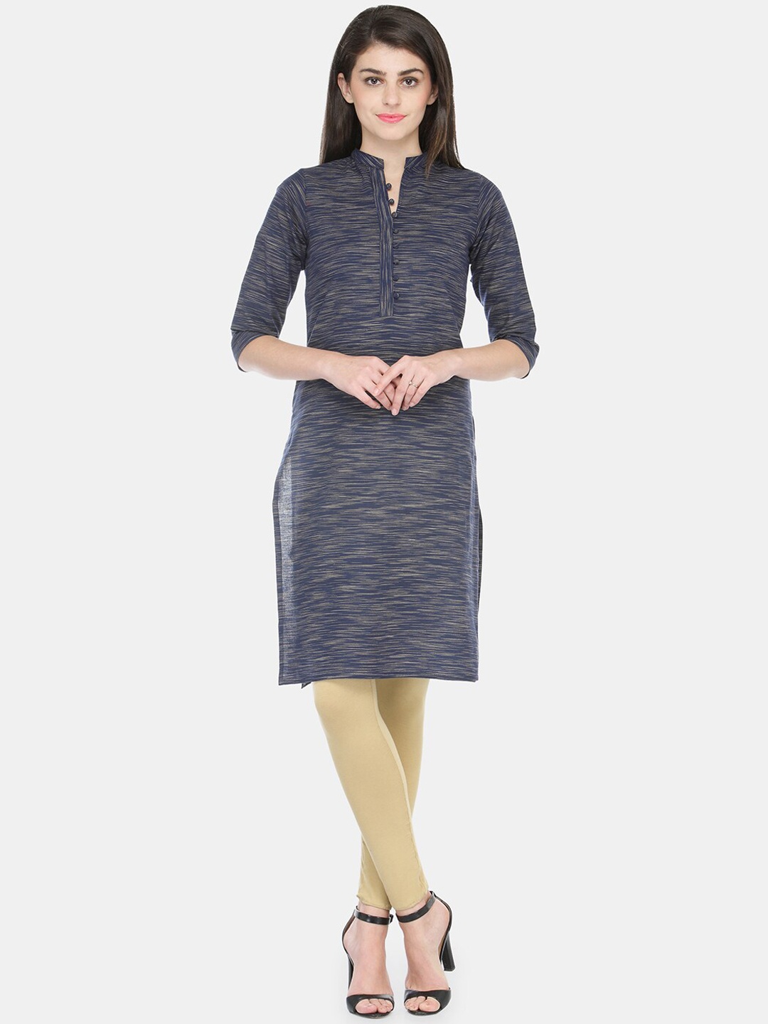

Enchanted Drapes Women Blue Pure Cotton Kurta