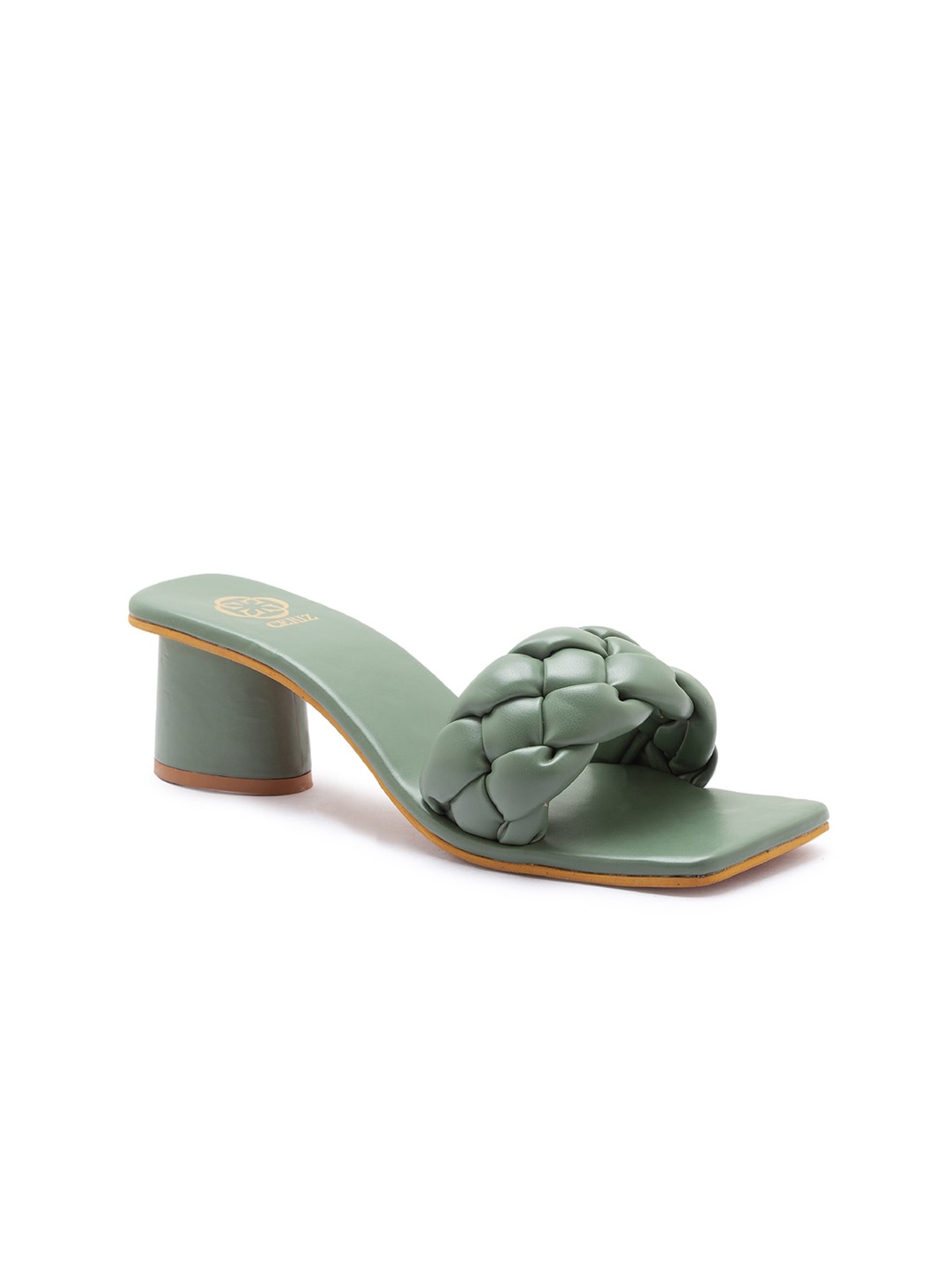 

CERIZ Green PU Block Heel