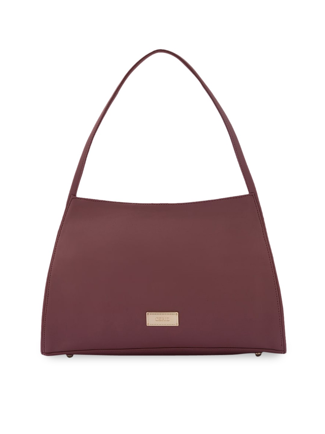 

CERIZ Pink PU Structured Hobo Bag with Bow Detail