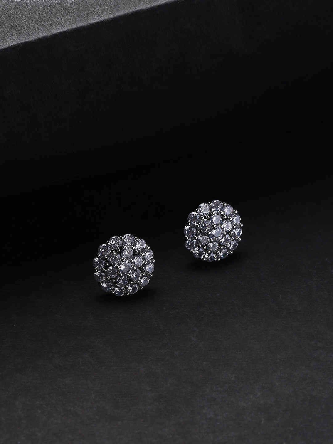 

justpeachy Silver-Plated Contemporary Studs Earrings