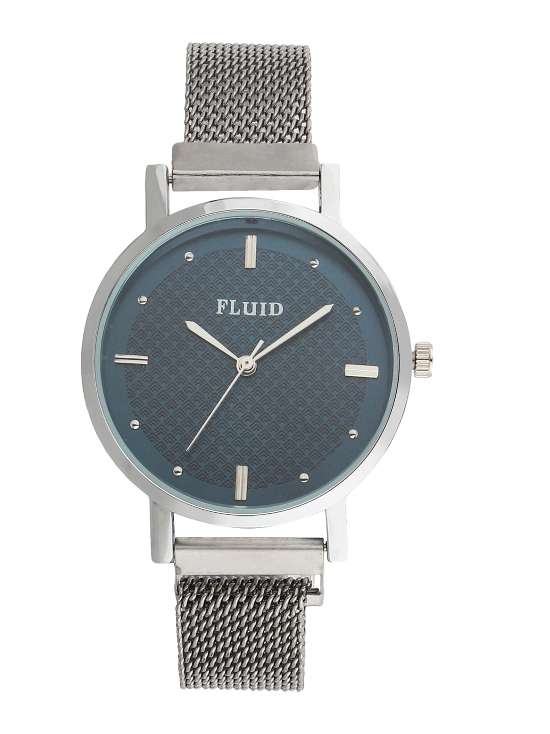 

FLUID Women Black Dial & Silver Toned Bracelet Style Straps Analogue Watch FL-Mag-SL-04