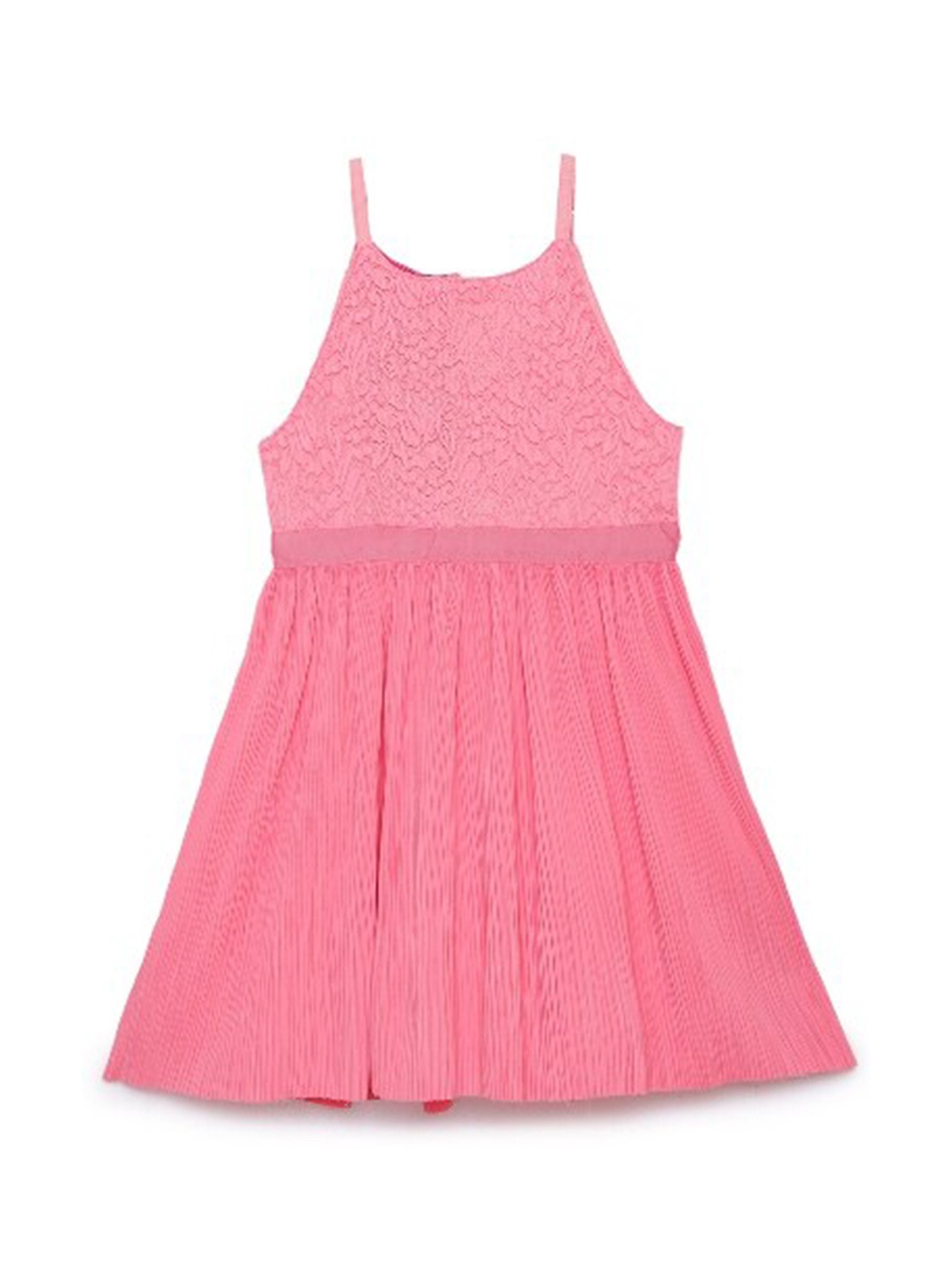 

UNDER FOURTEEN ONLY Girls Pink Fit & Flare Dress