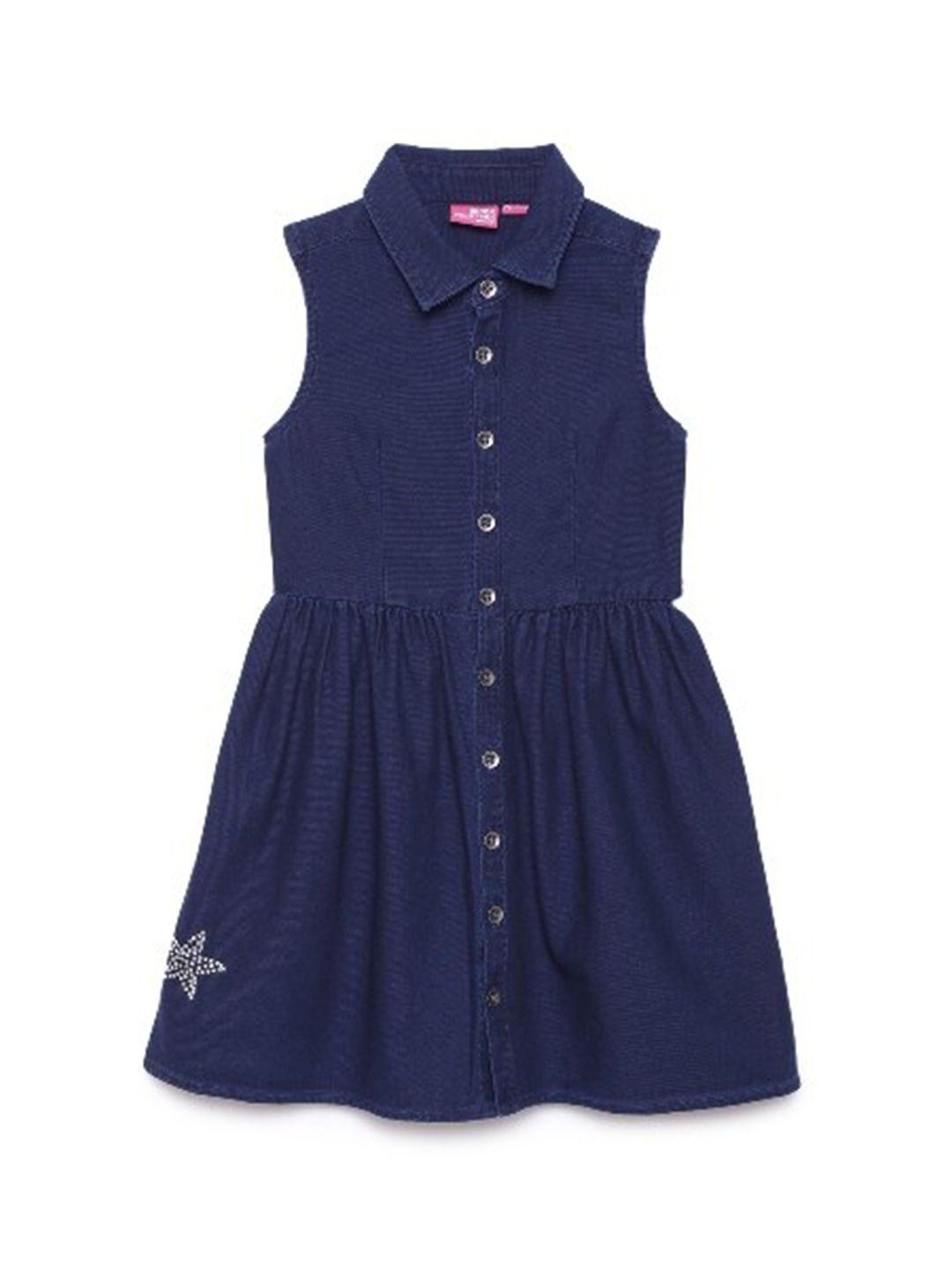 

UNDER FOURTEEN ONLY Girls Navy Blue Dress