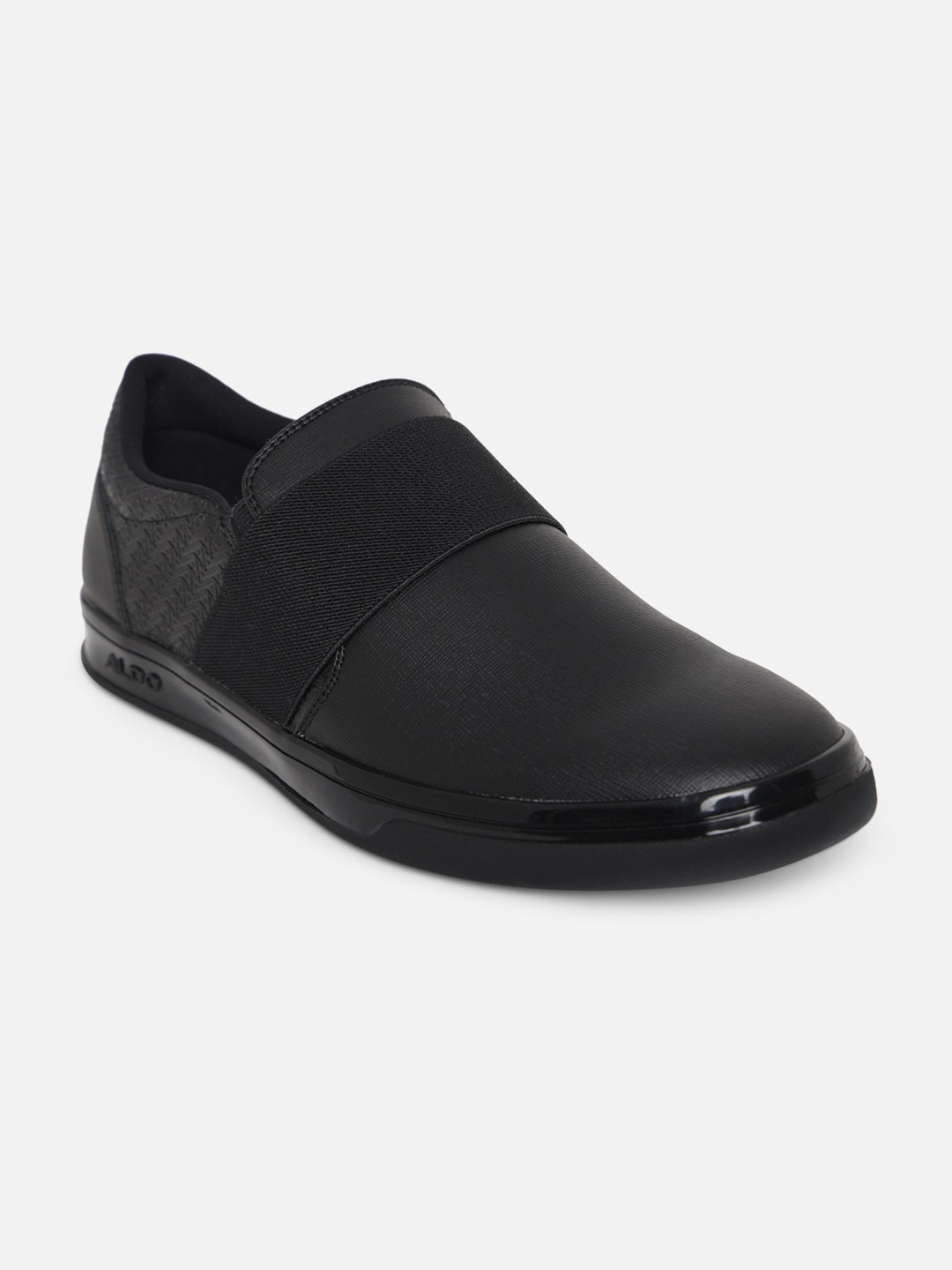 

ALDO Men Black Textured Slip-On Sneakers