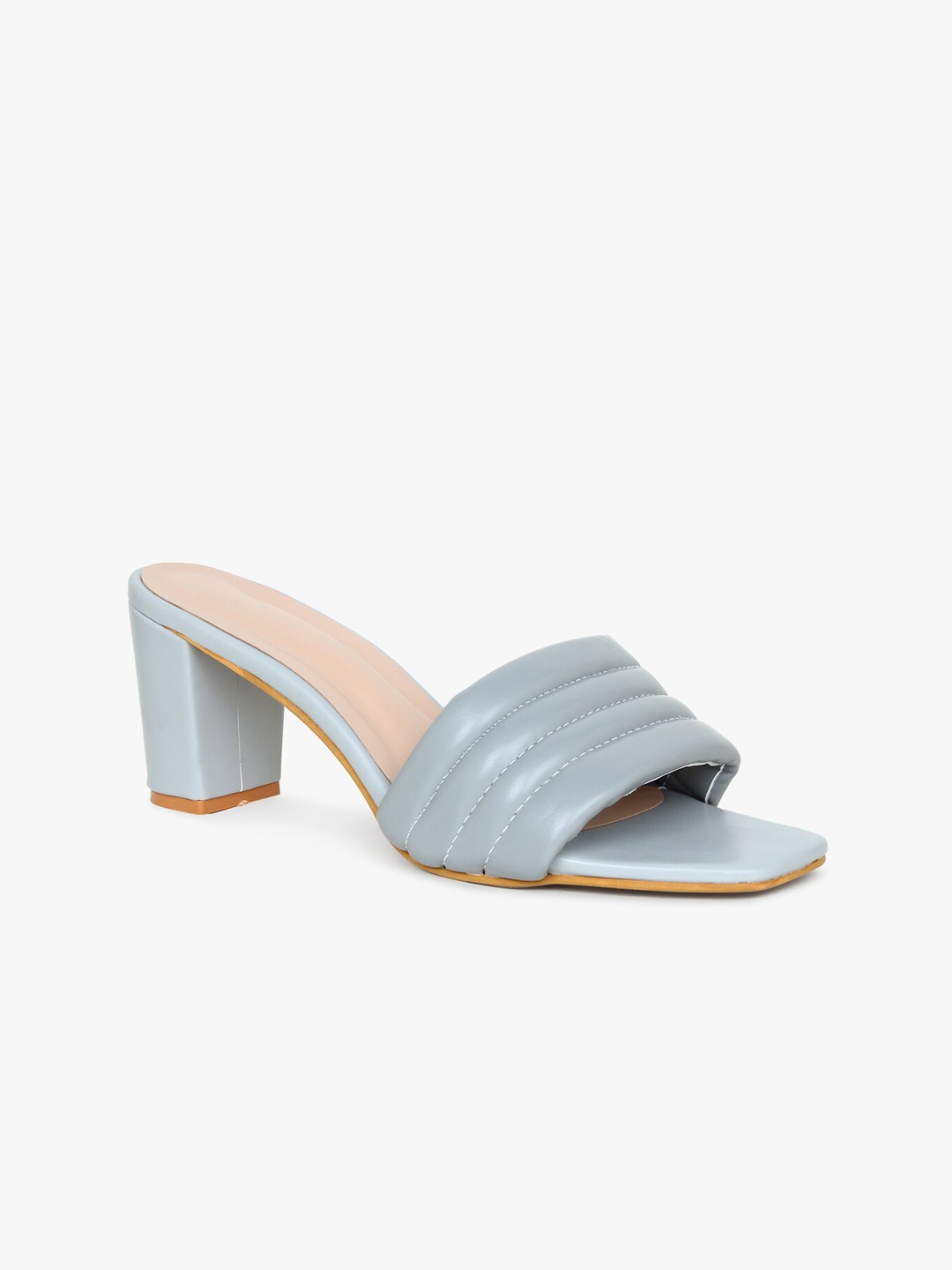 

KLASE Grey Quilted Block Heel