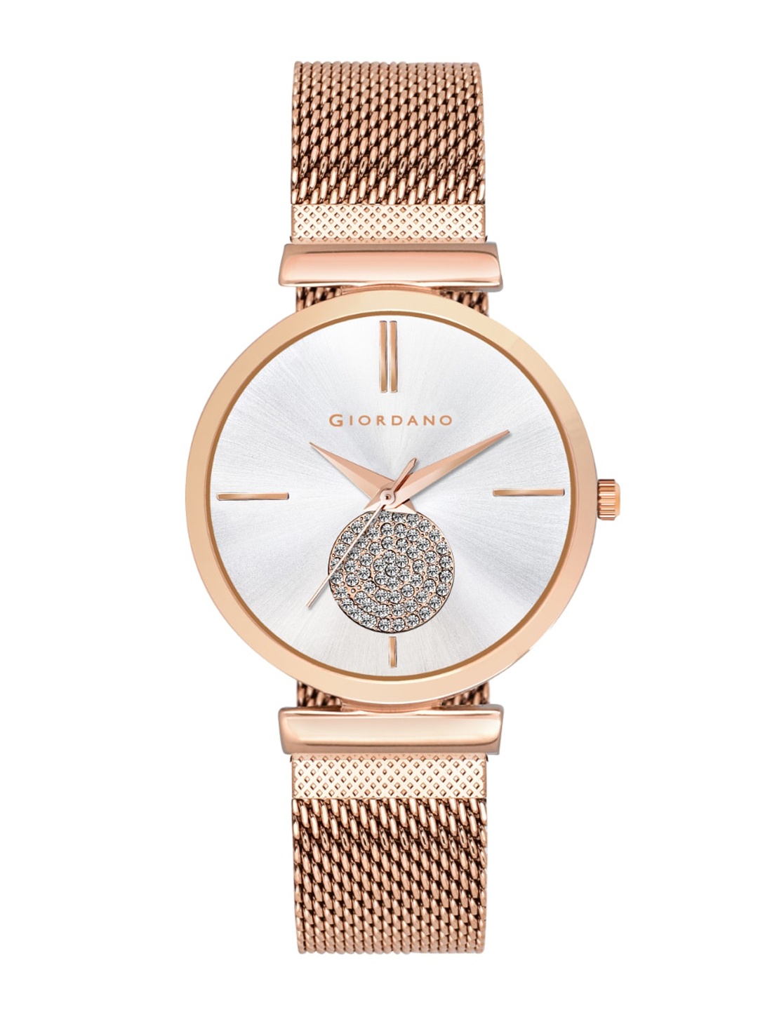 

GIORDANO Women Silver-Toned Bracelet Style Straps Analogue Watch GD-4066-22