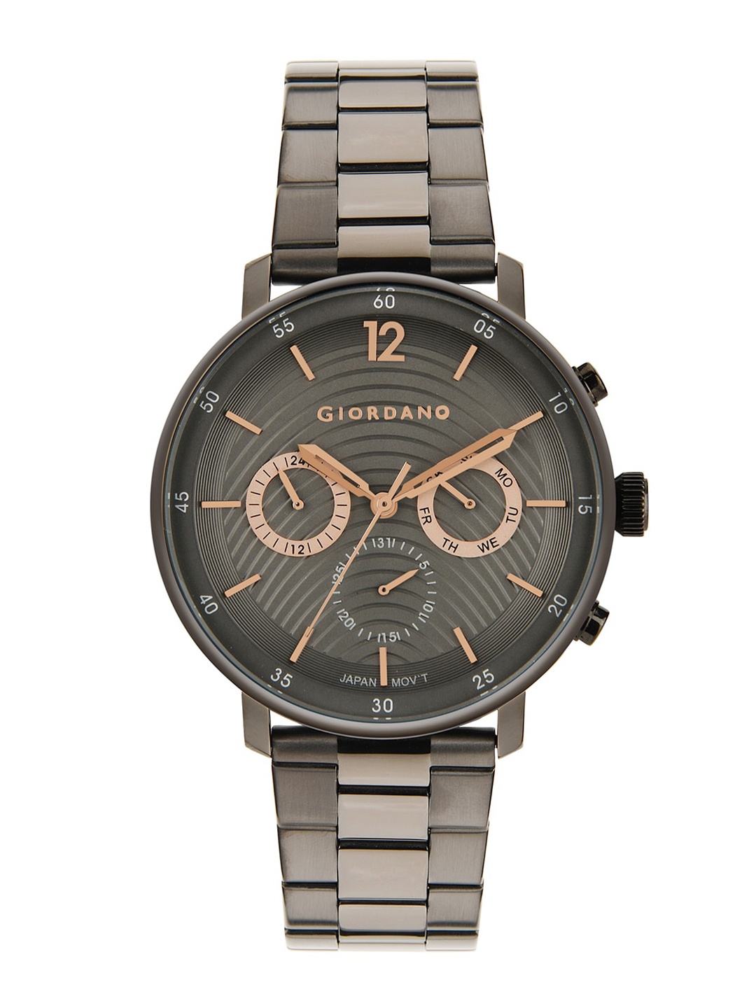 

GIORDANO Men Black Stainless Steel Bracelet Style Straps Analogue Watch GD-1062-33