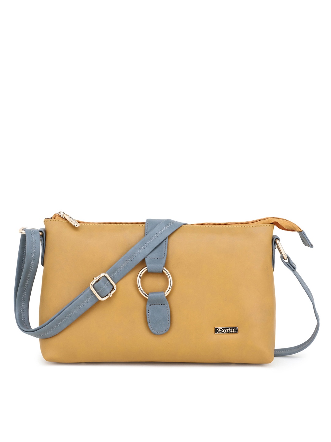 

Exotic Yellow Structured Sling Bag