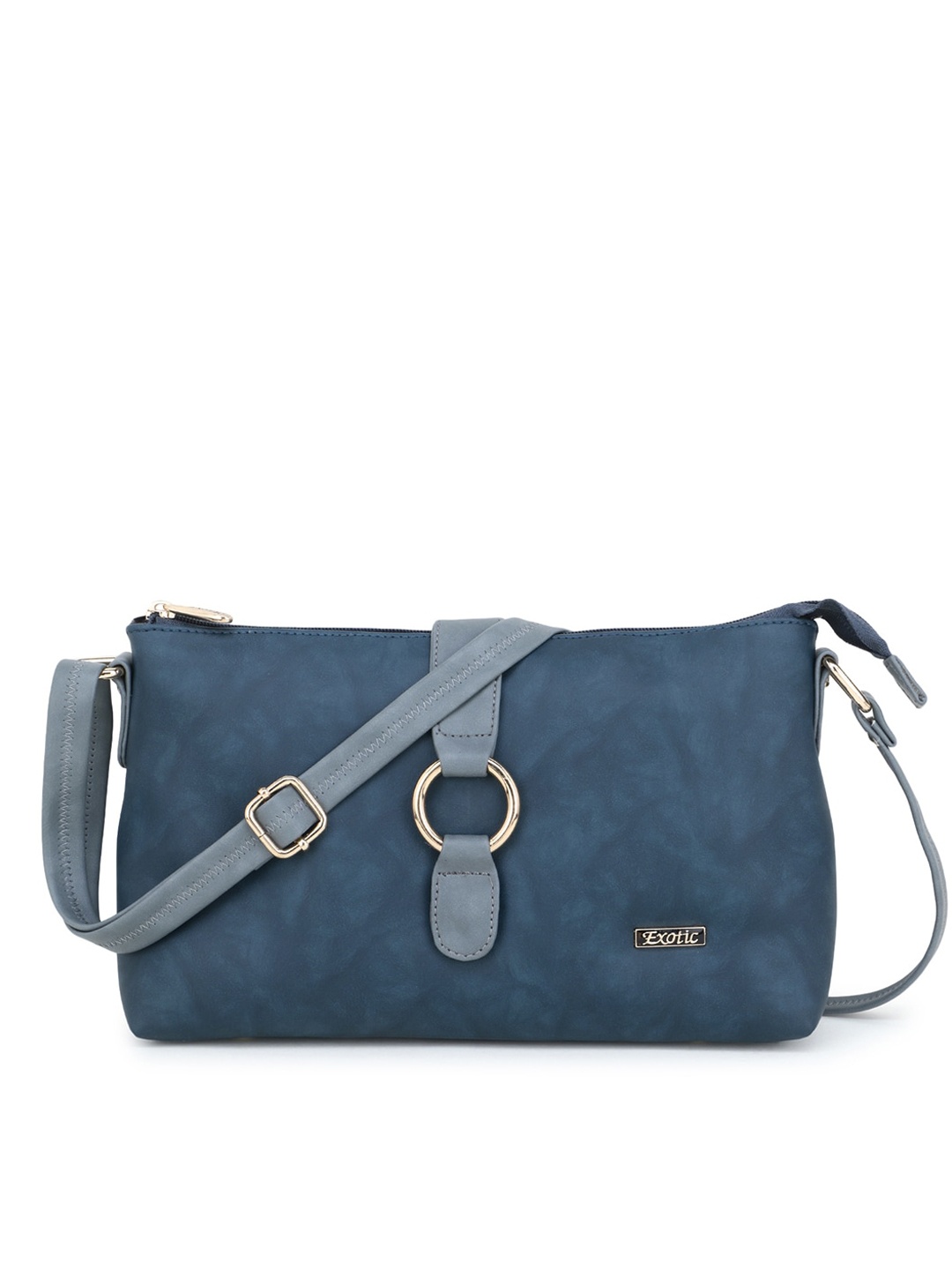 

Exotic Blue PU Structured Sling Bag