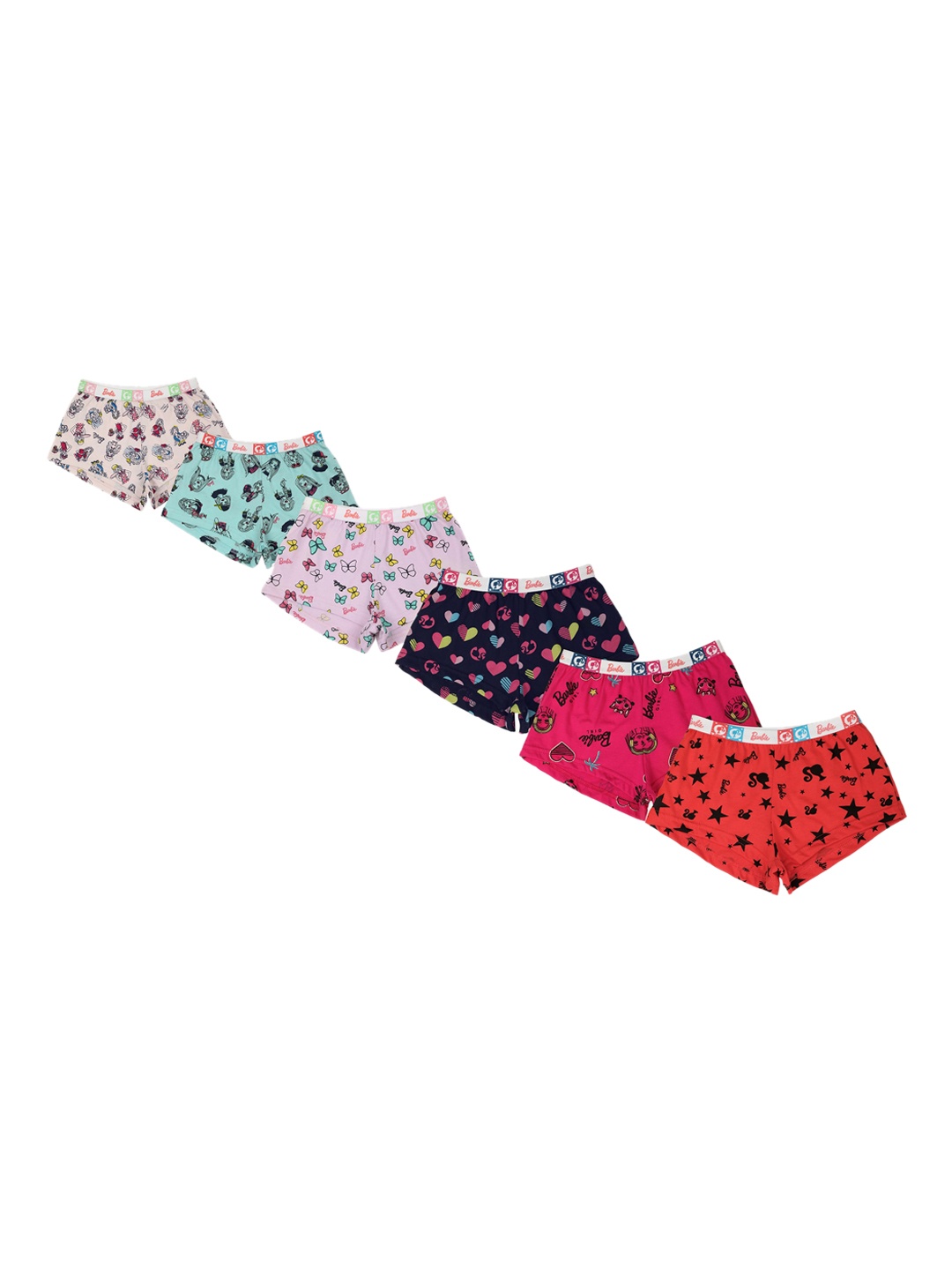 

Red Rose Girls Pack Of 6 Barbie Cotton Basic Briefs