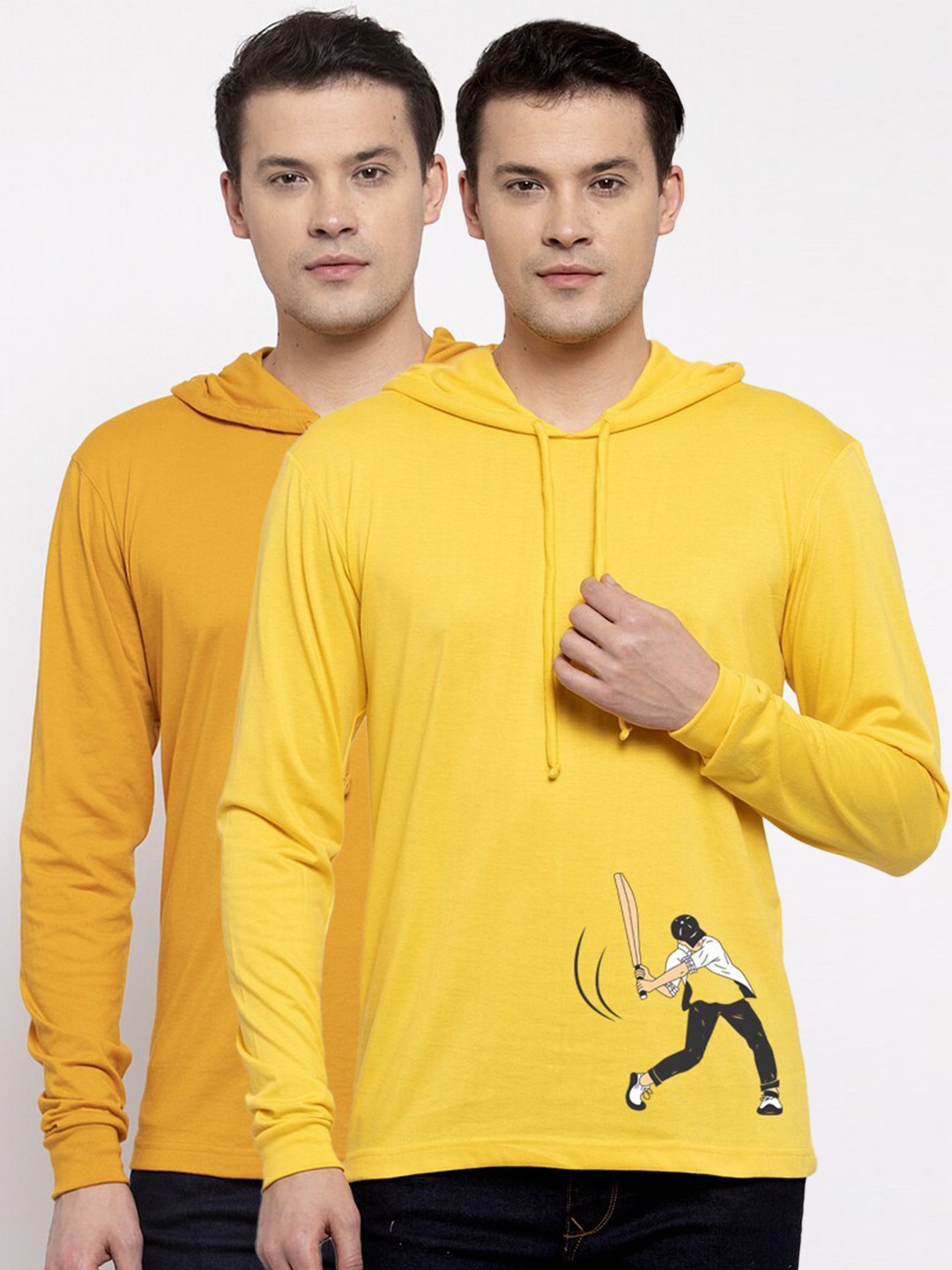 

Friskers Men Pack Of 2 T-shirts, Gold