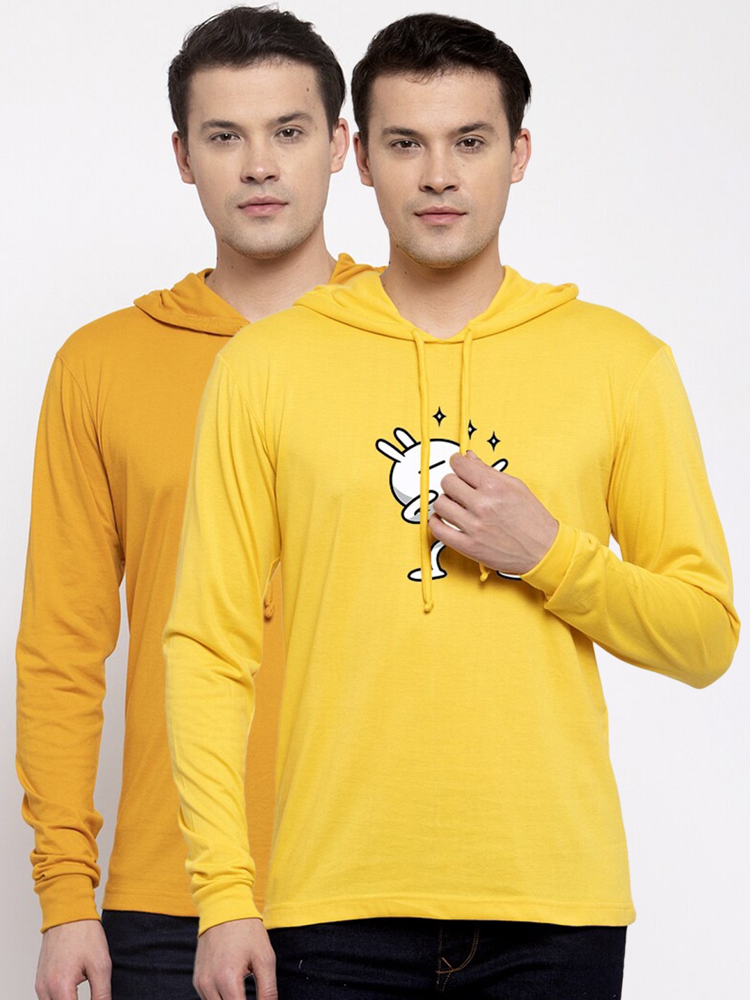

Friskers Men Gold-Toned Typography 2 Printed Pure Cotton Raw Edge T-shirt