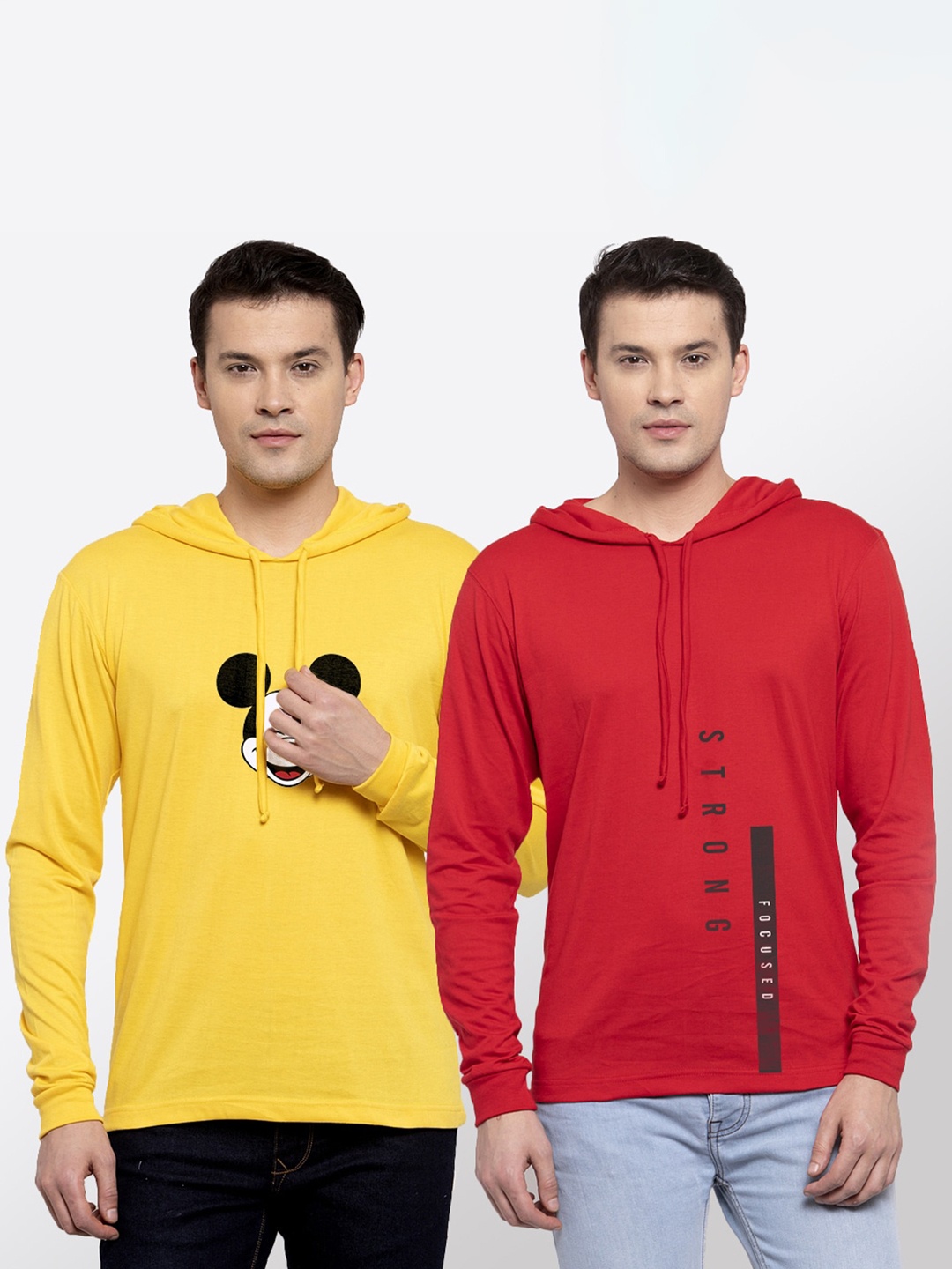 

Friskers Men Yellow 2 Pure Cotton Pockets T-shirt