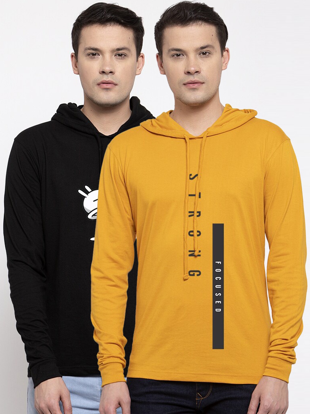 

Friskers Men Pack Of 2 T-shirts, Black