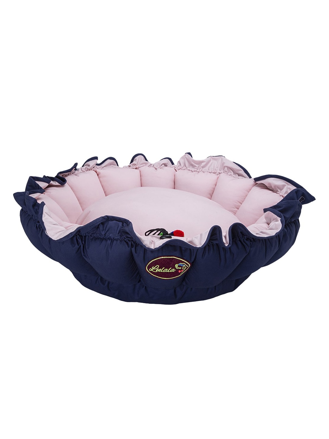 

Lulala Pink & Navy Blue Solid Reversible Cotton Orthopedic Pet Bed