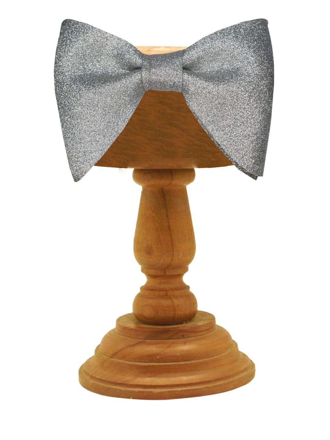 

MUTAQINOTI Men Grey Glitter Bow Tie