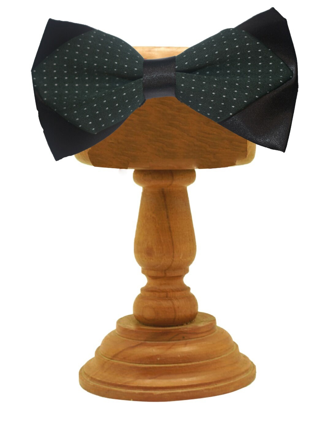 

MUTAQINOTI Men Green & Black Printed Bow Tie