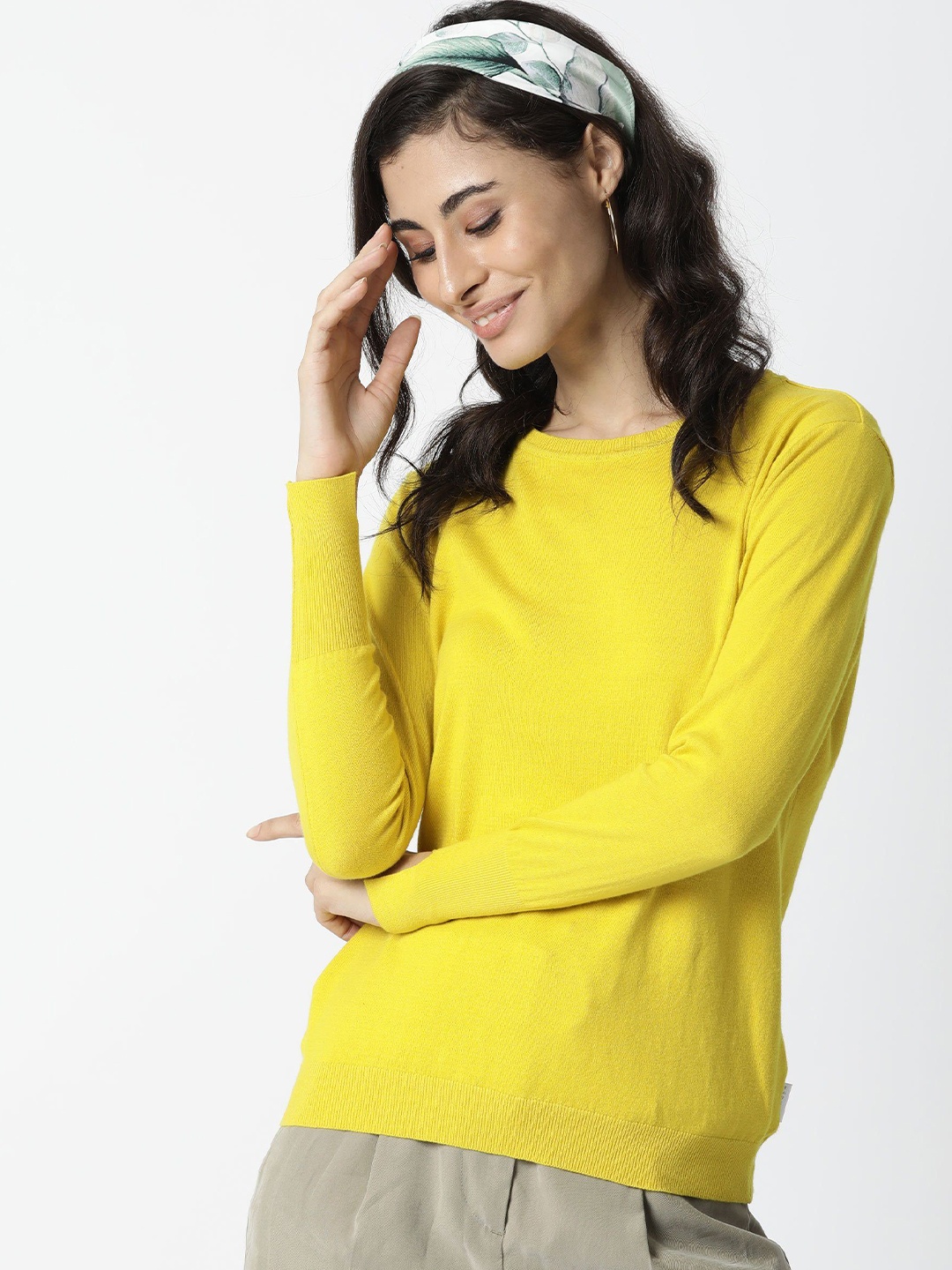 

RAREISM Women Yellow Pullover