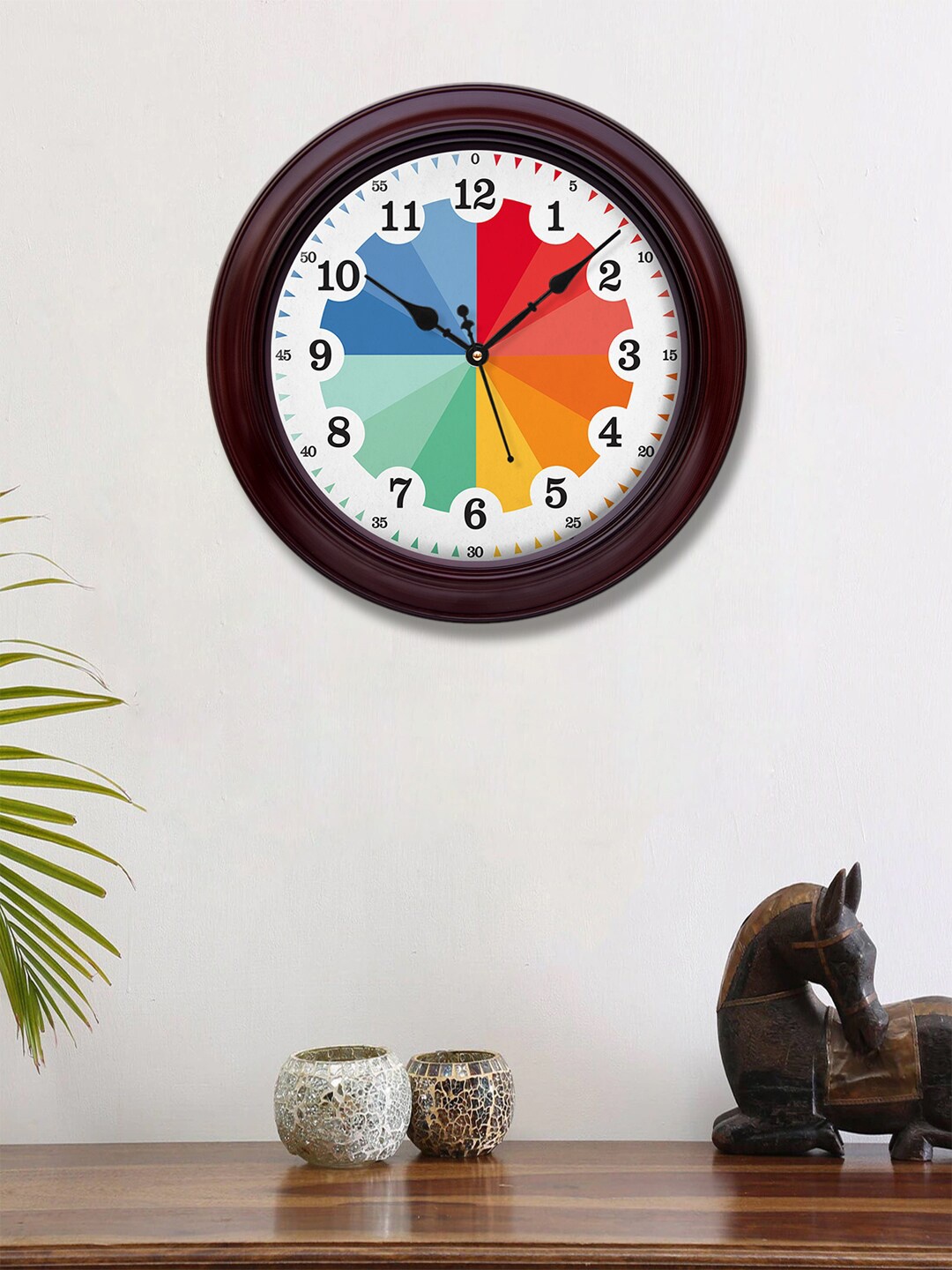 

999Store Multicolour Round Wall Clock, Multi
