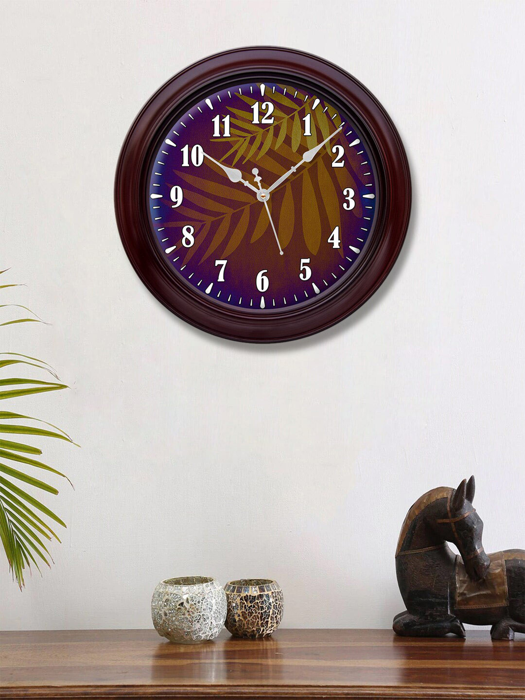 

999Store Blue & Green Printed Traditional Wall Clock