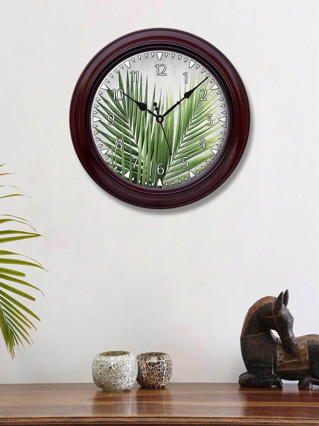 

999Store Multicolour Printed Round Analogue Wall Clock, Multi