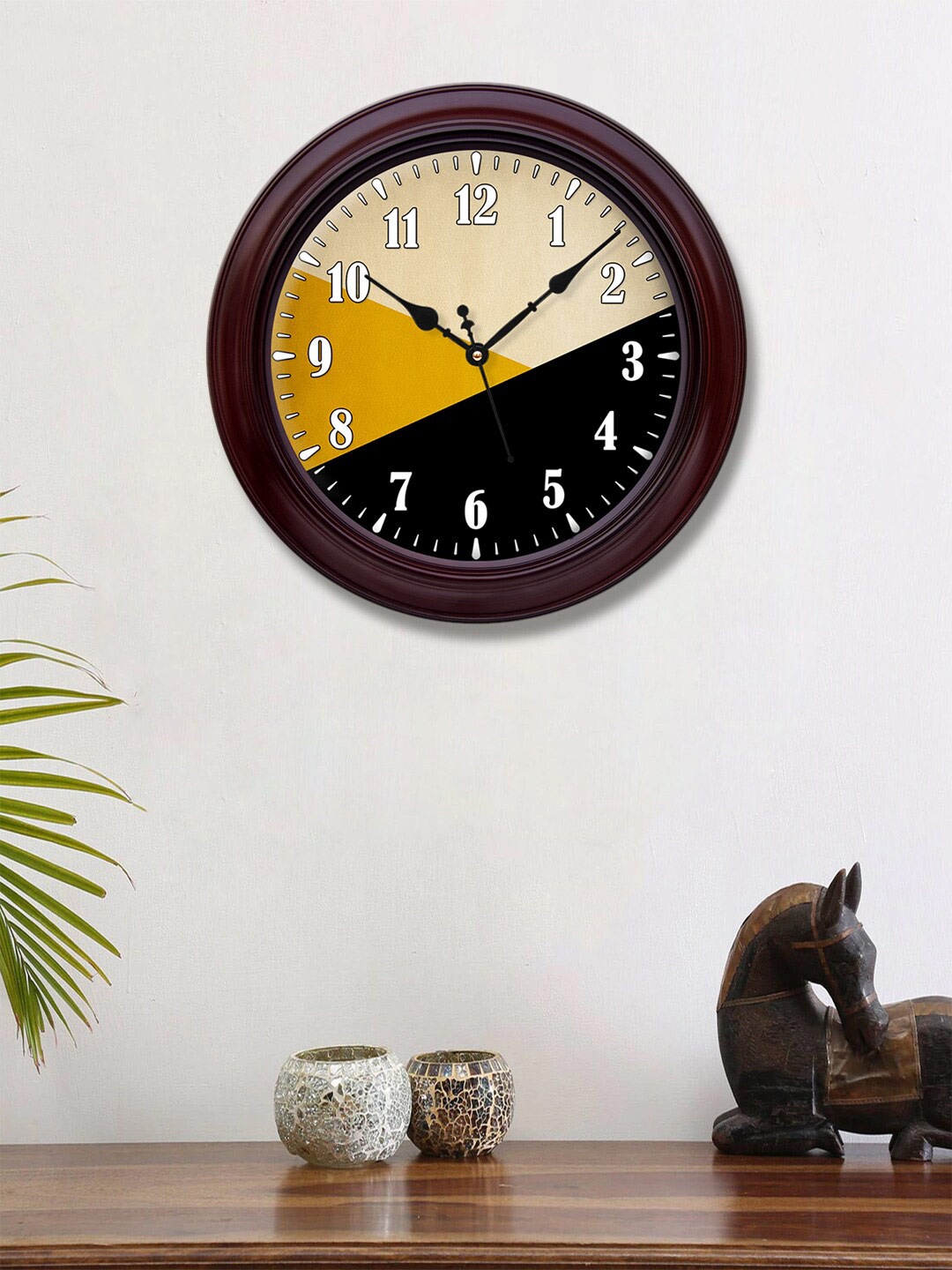 

999Store Multicoloured Printed Contemporary Wall Clock, Multi