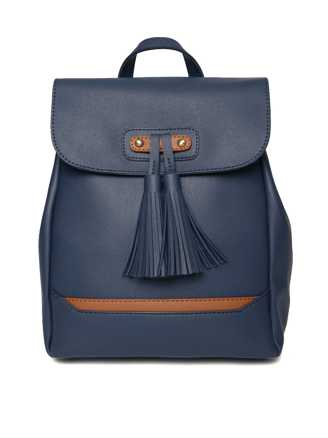 

Mast & Harbour Women Navy Tassel Backpack, Navy blue