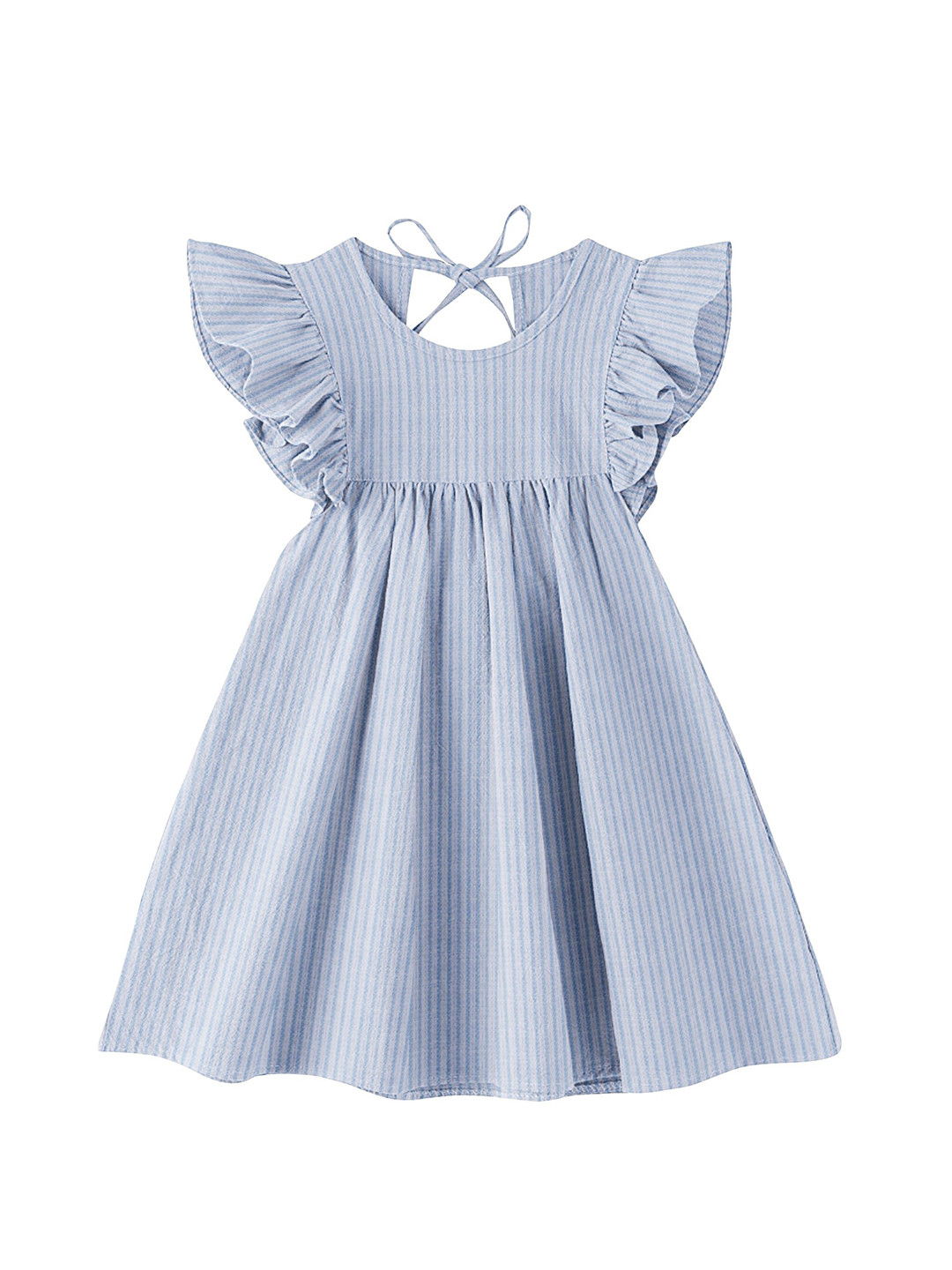 

THE BABY ATELIER Girls Blue Pure Cotton Nightdress
