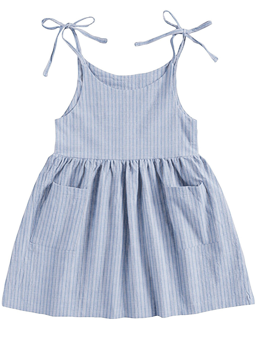 

THE BABY ATELIER Blue Striped Dress