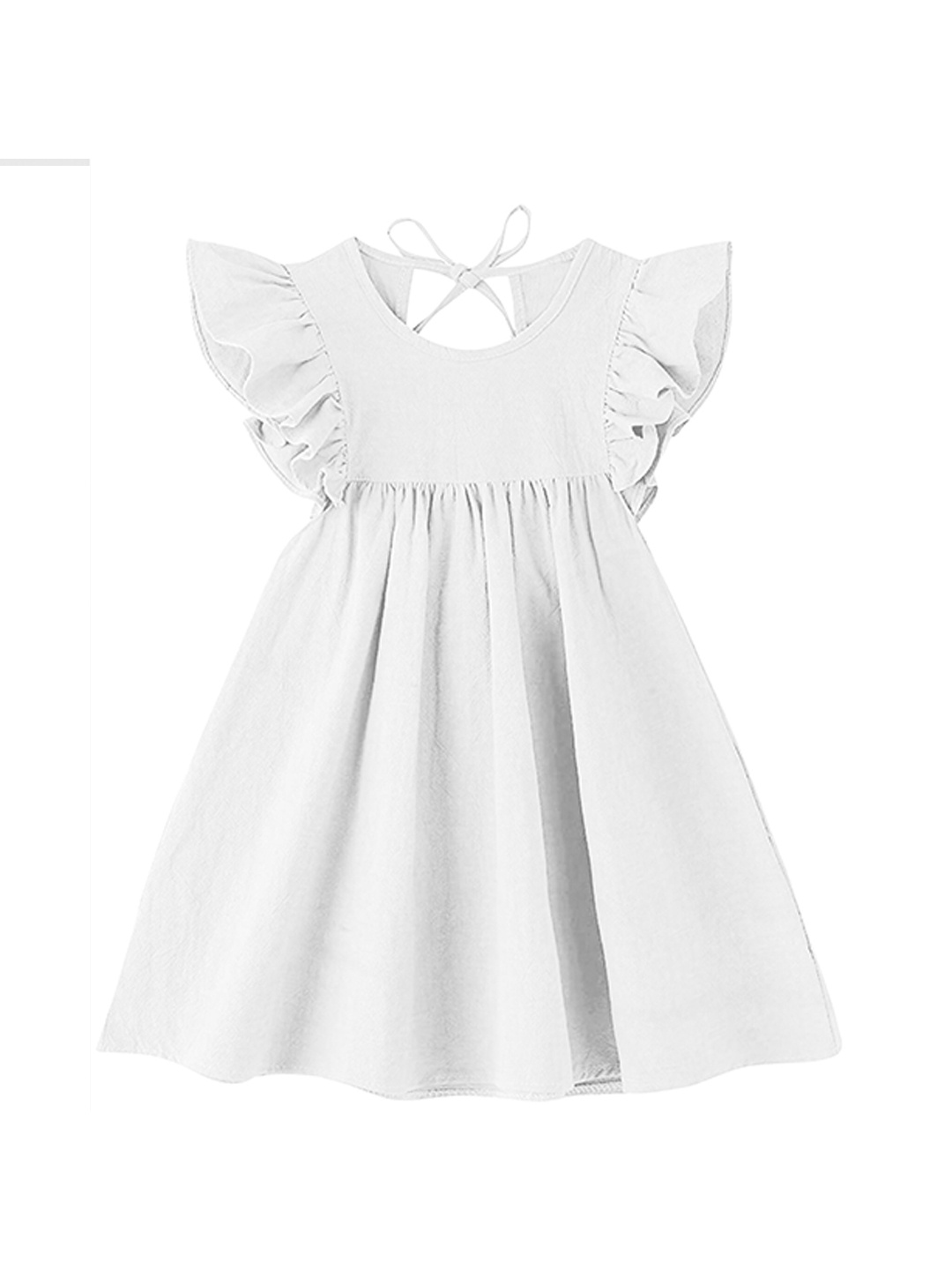 

THE BABY ATELIER Girls Off White Pure Cotton Nightdress