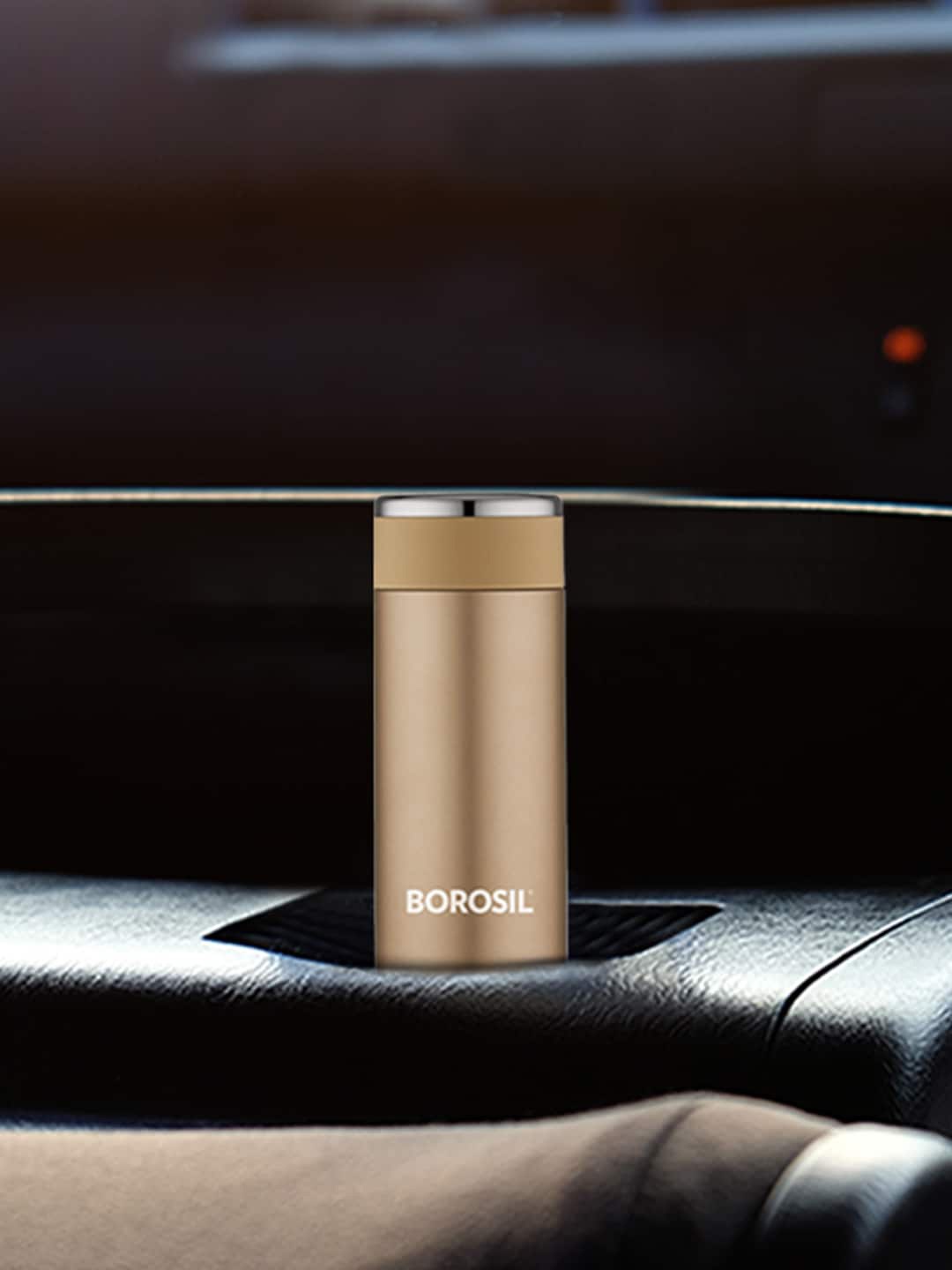

BOROSIL Travelsmart Vacuum Insulated Flask Water Bottle 200ml, Rose gold