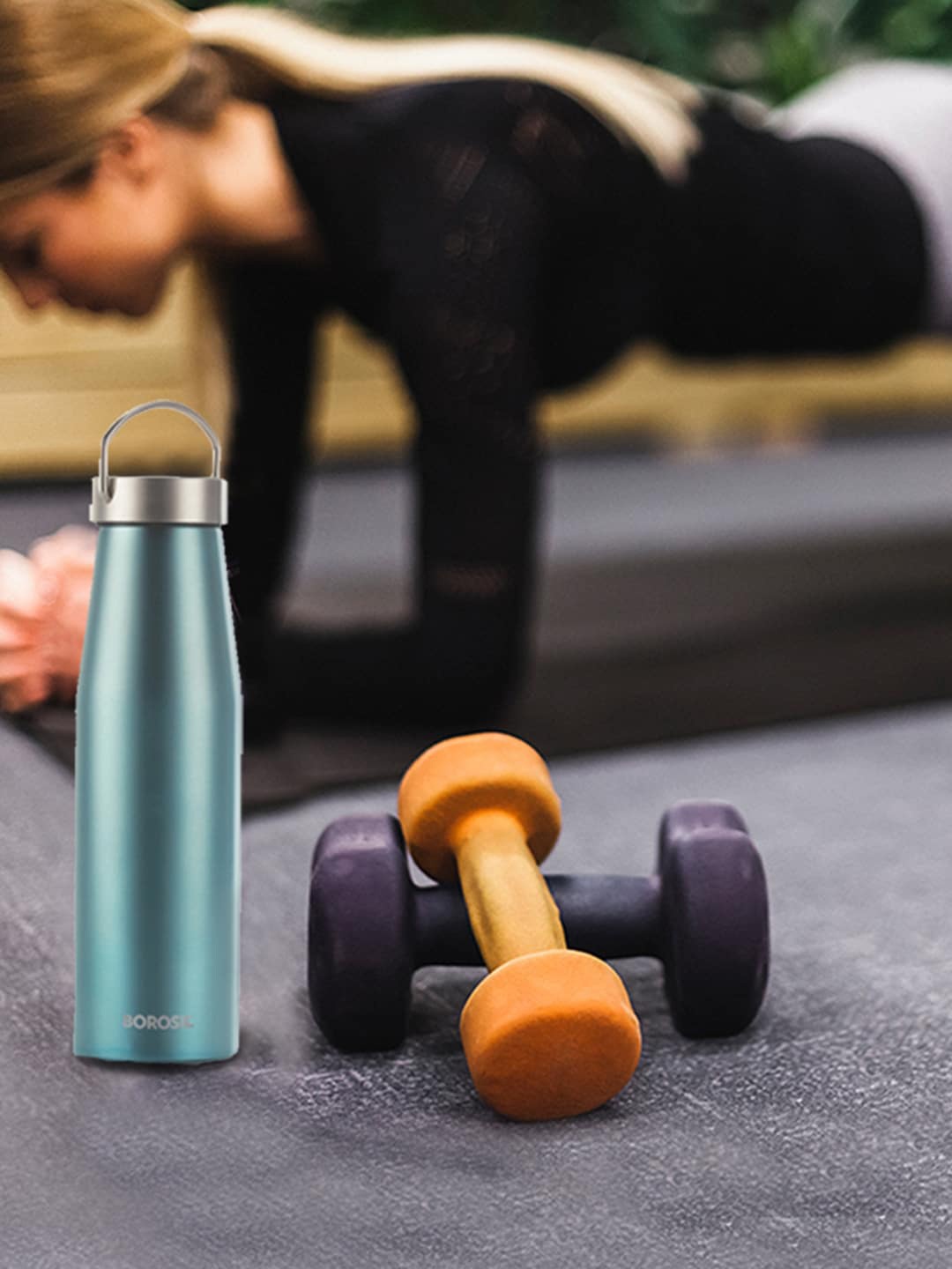 

BOROSIL Hydra Vivo Blue Solid Double Wall Vacuum Insulated Stainless Steel Flask 500 Ml
