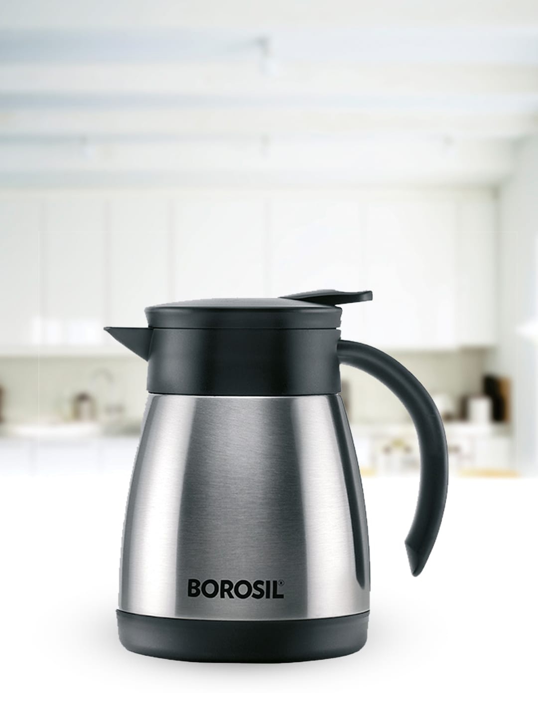 

BOROSIL Double Wall Vacuum Insulated ThermoCarafe Teapot 500ml, Silver