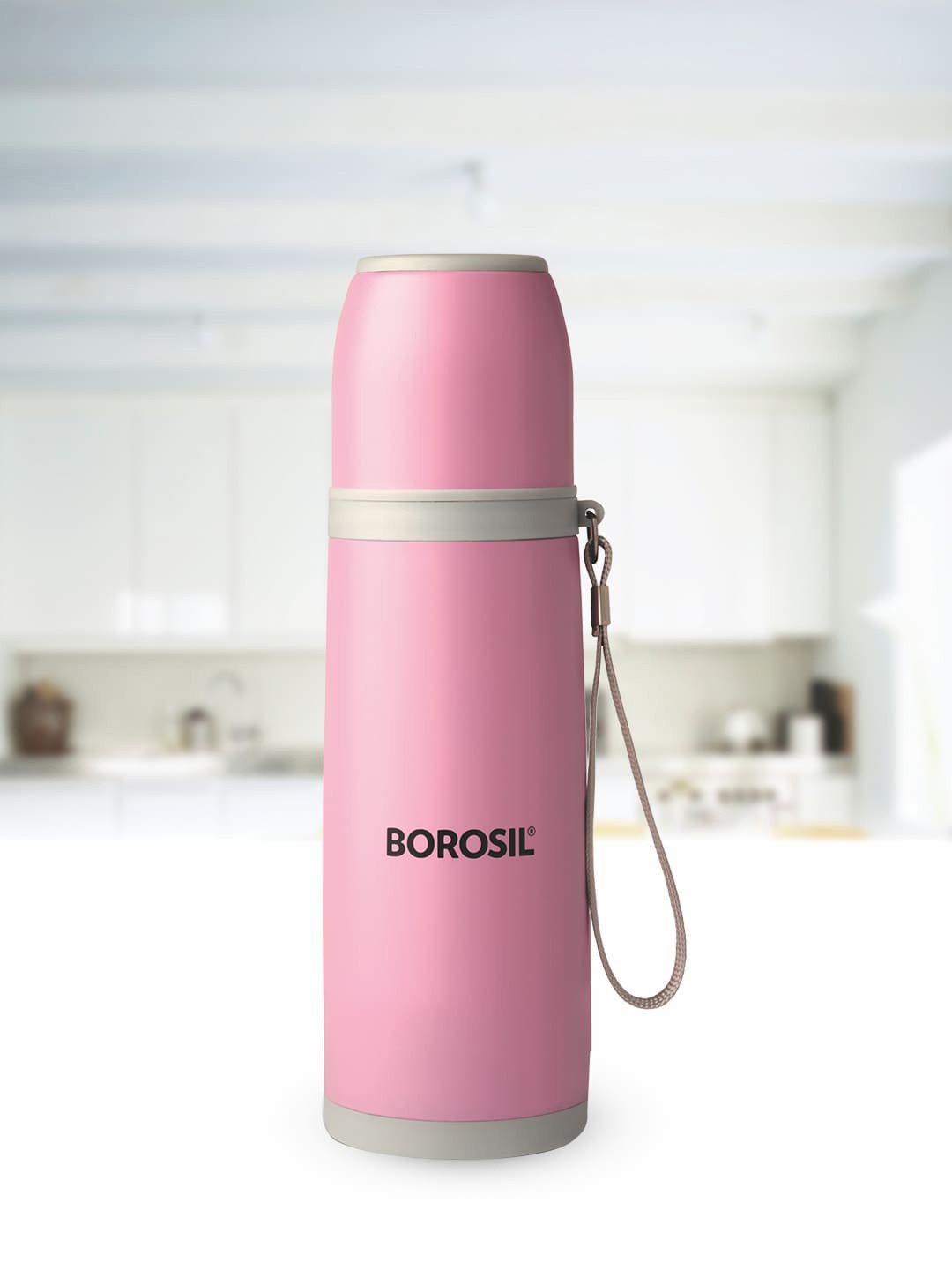 

BOROSIL Pink Solid Double Wall Vacuum Insulated Stainless Steel Flask 500 Ml