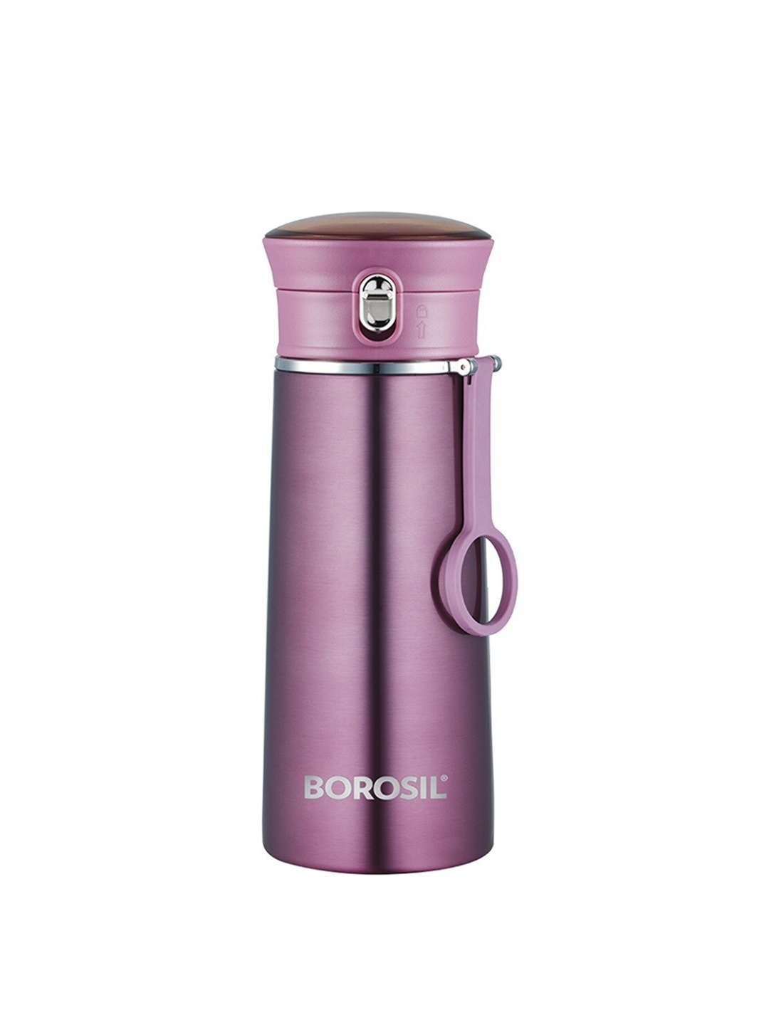 

BOROSIL Travelease Vacuum Insulated Flask Water Bottle 360ml, Purple