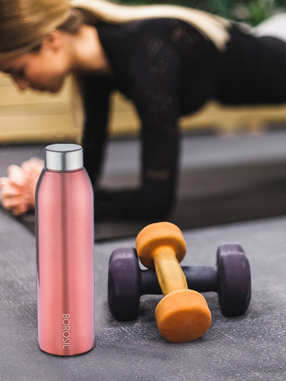 

Borosil EasySip BPA Free Stainless Steel Water Bottle 750ml, Pink