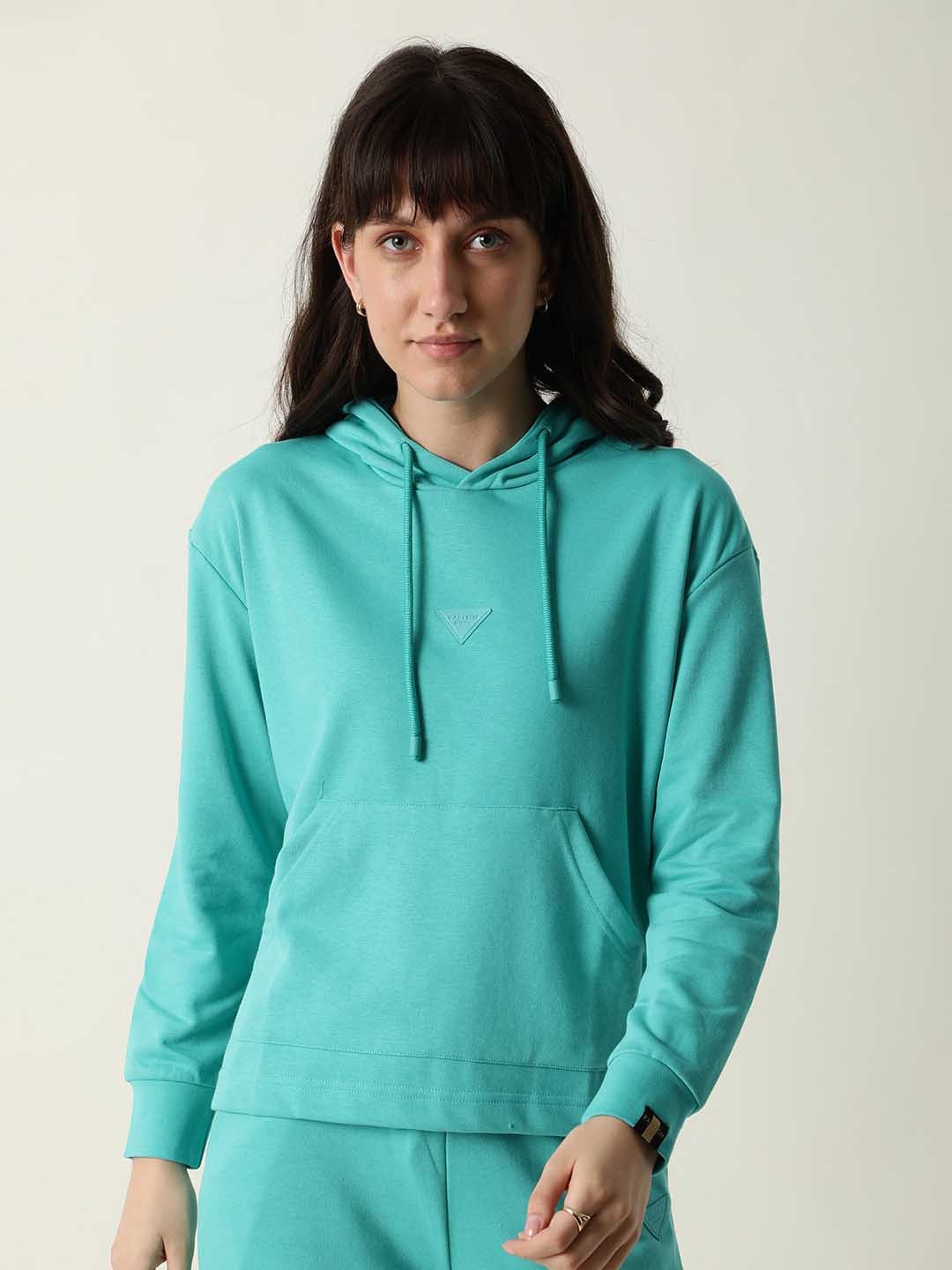 

RAREISM Women Turquoise Blue Sweatshirt