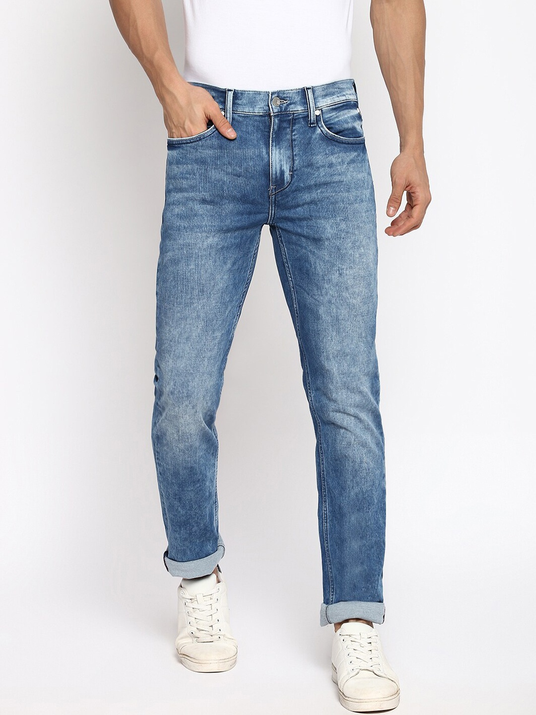 

Lee Men Blue Slim Fit Heavy Fade Stretchable Jeans