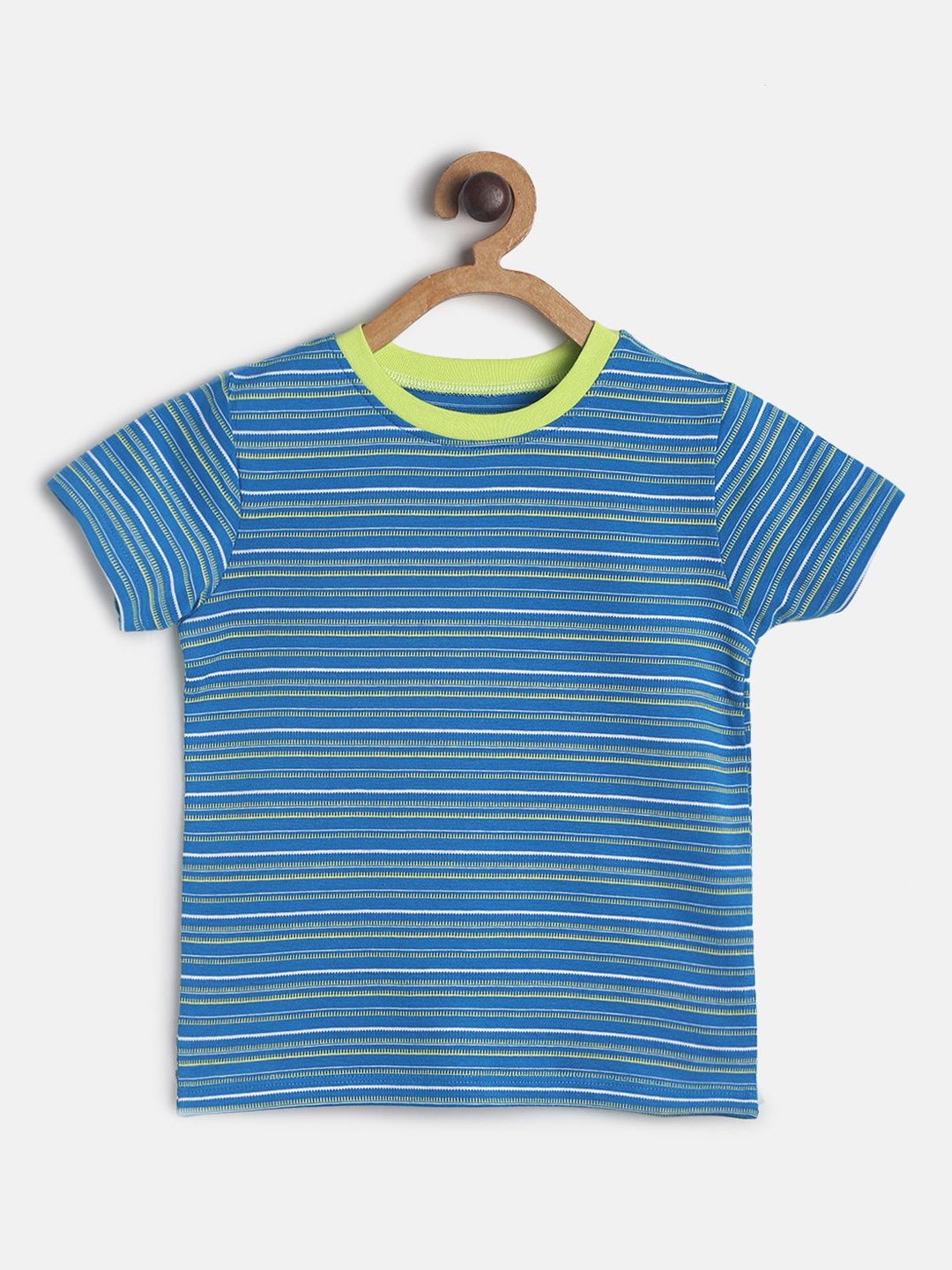 

MINI KLUB Boys Blue Striped Cotton T-shirt