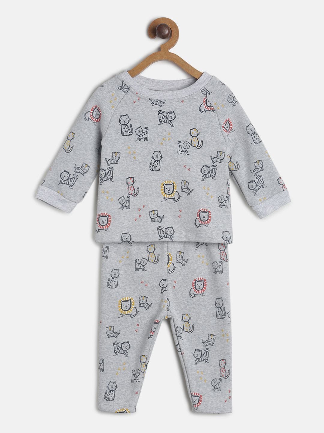 

MINI KLUB Boys Grey Printed Loungewear Set