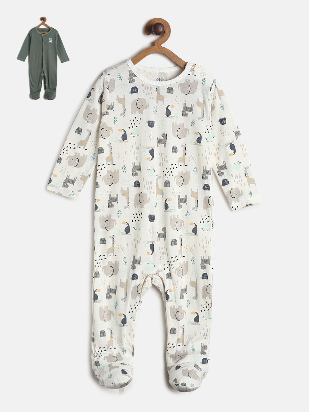 

MINI KLUB Boys Pack of 2 Sleep Suit, Multi