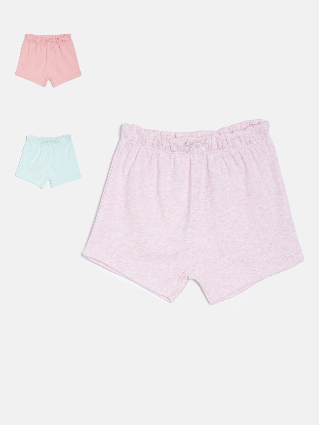 

MINI KLUB Girls Pack Of 3 Multicoloured Hot Pants Shorts, Multi