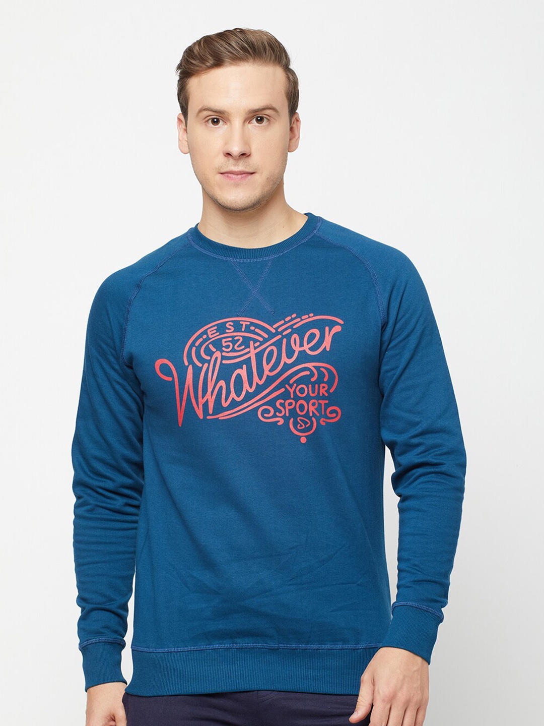 

SPORTO Men Blue Printed Sweatshirt