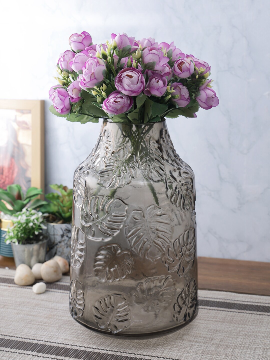 

TAYHAA Set Of 2 Realistic Charm Purple Tulip Flower Sticks