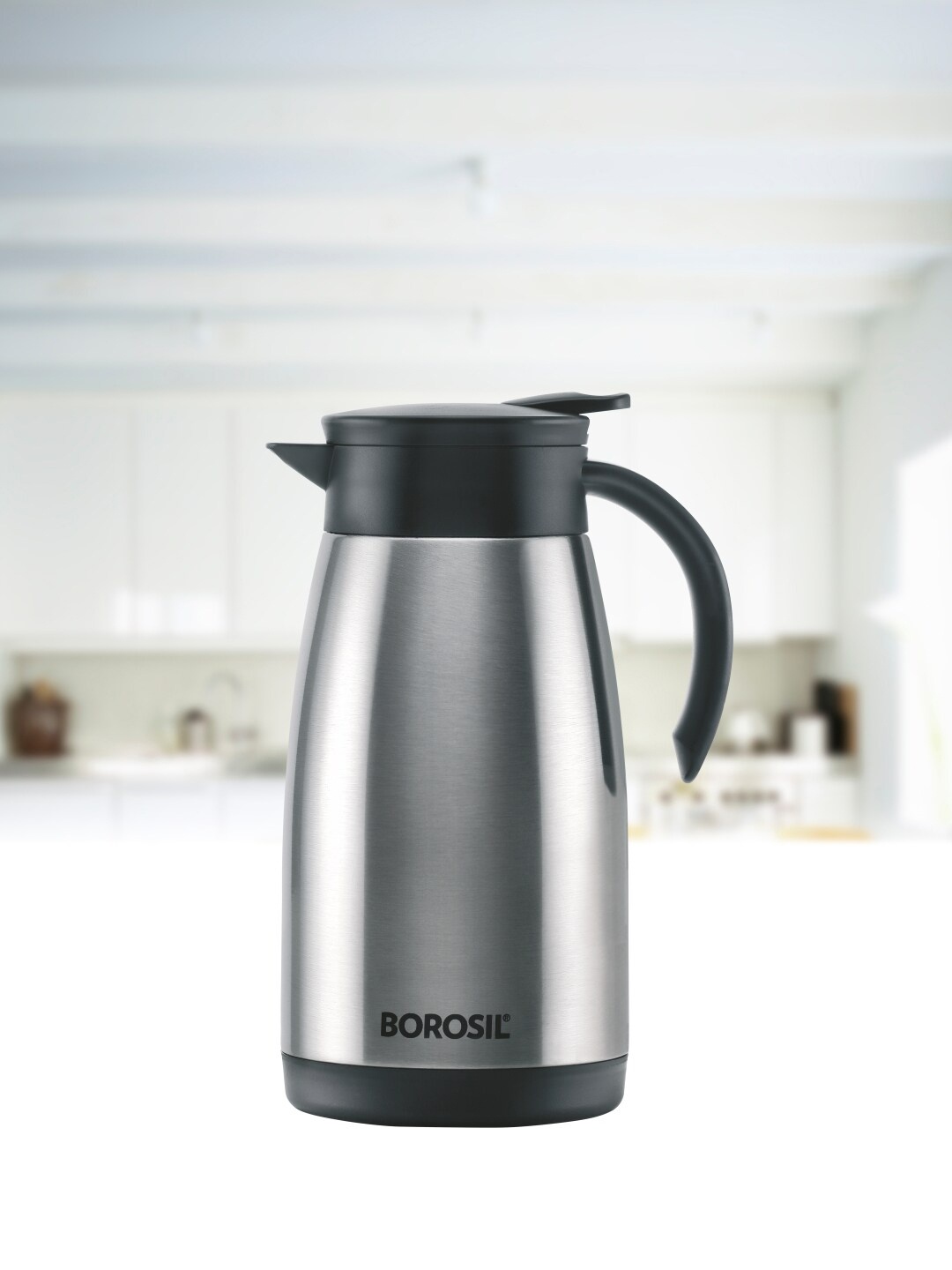 

BOROSIL Double Wall Vacuum Insulated ThermoCarafe Teapot 1L, Silver